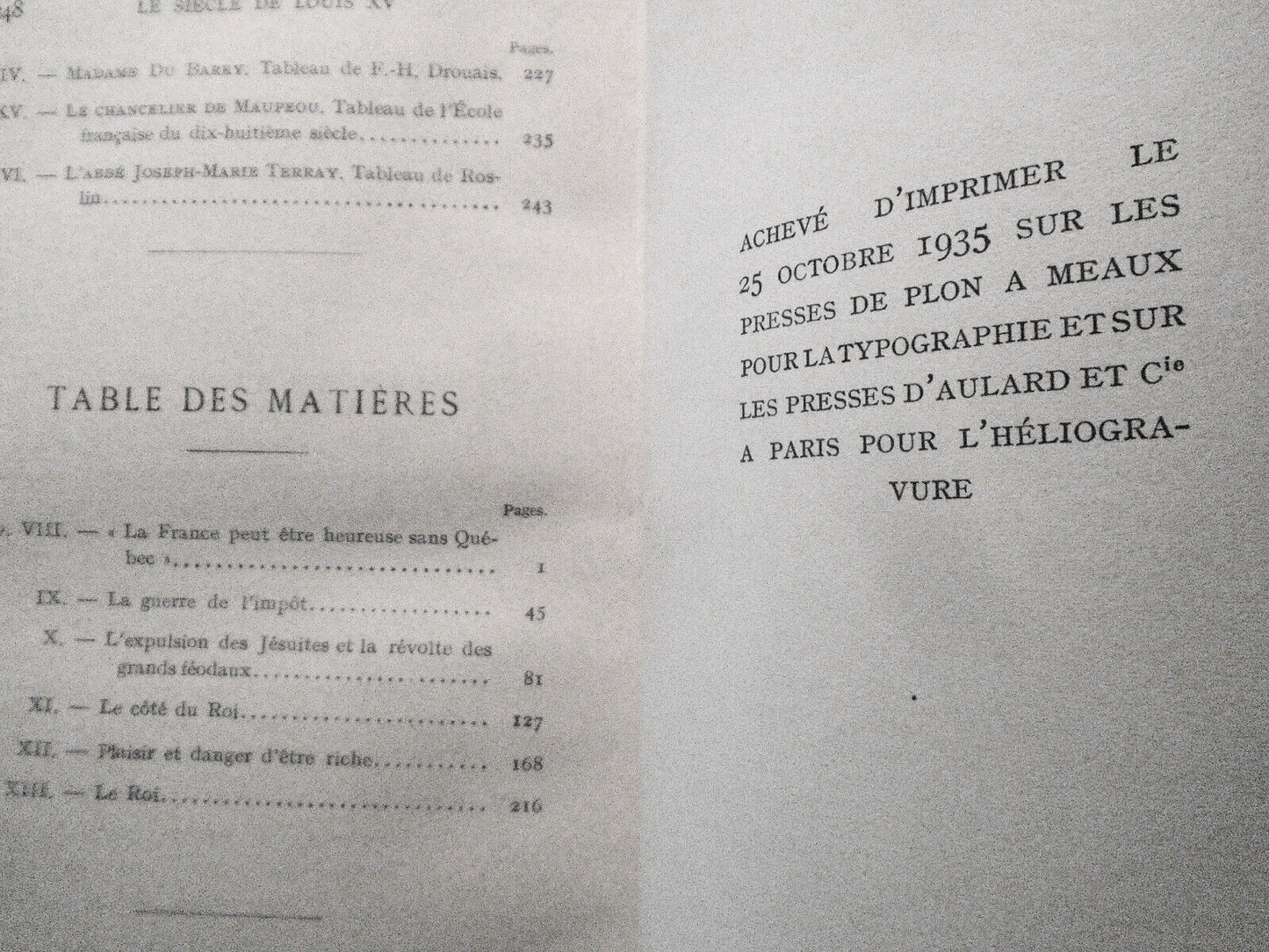 Le siecle de Louis XV, by Pierre Gaxotte. 1935. 2-Volume Set.