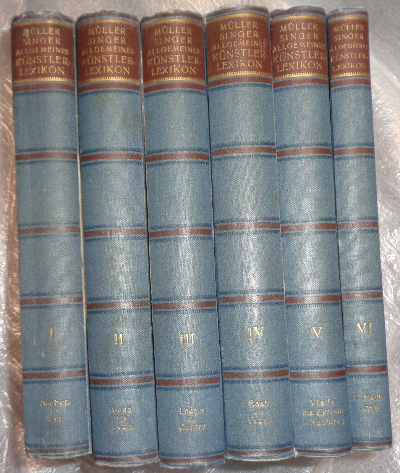 Allgemeines Kunstler-Lexikon - 6 Volumes set 1922 - Muller / Singer.