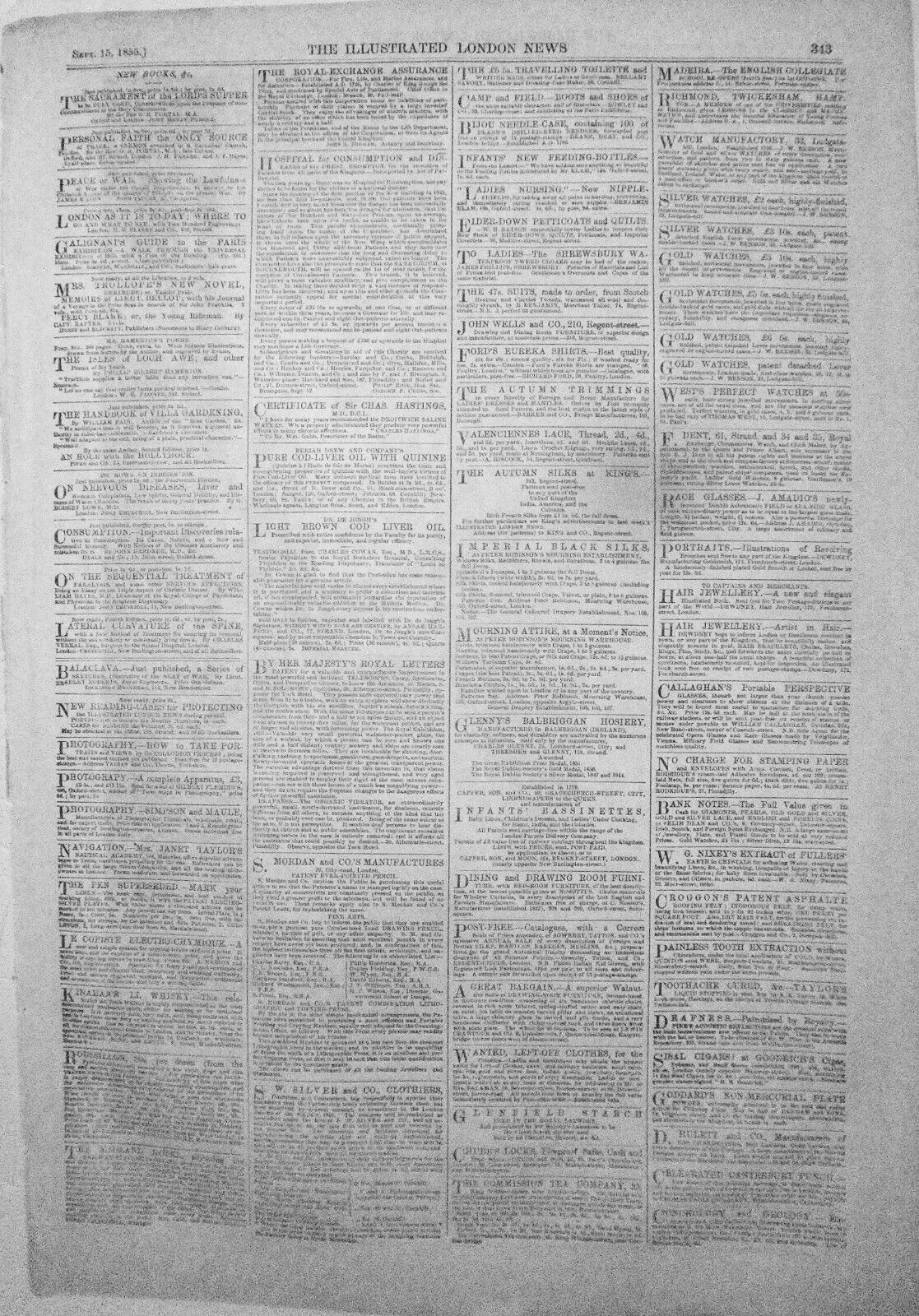 1855 The new bathing-place, Llandudno, North Wales. Original print.