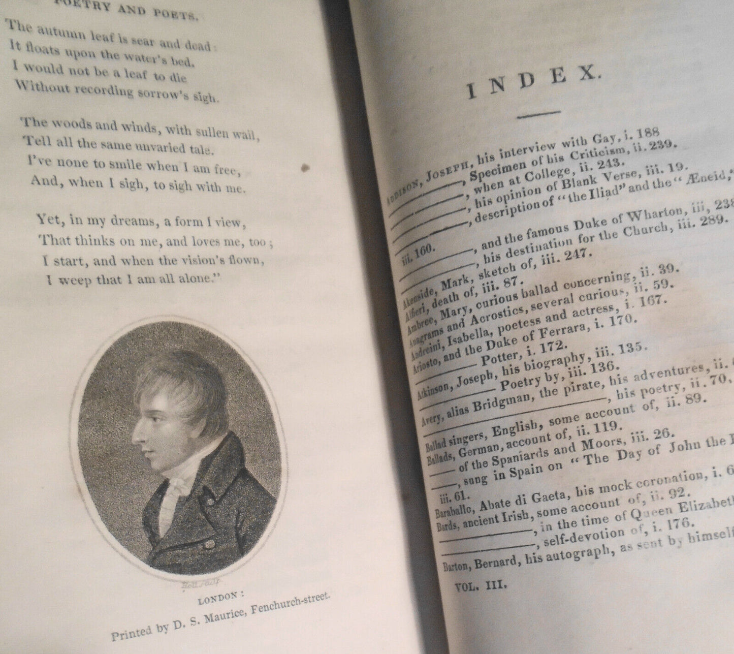 Poetry and poets : being a collection of the choicest anecdotes - 3 vols, 1826
