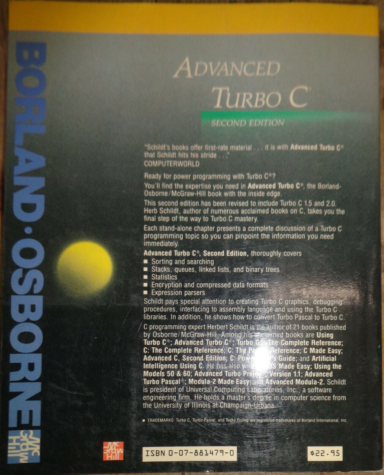 Advanced Turbo C, by Herbert Schildt - Second edition, 1989