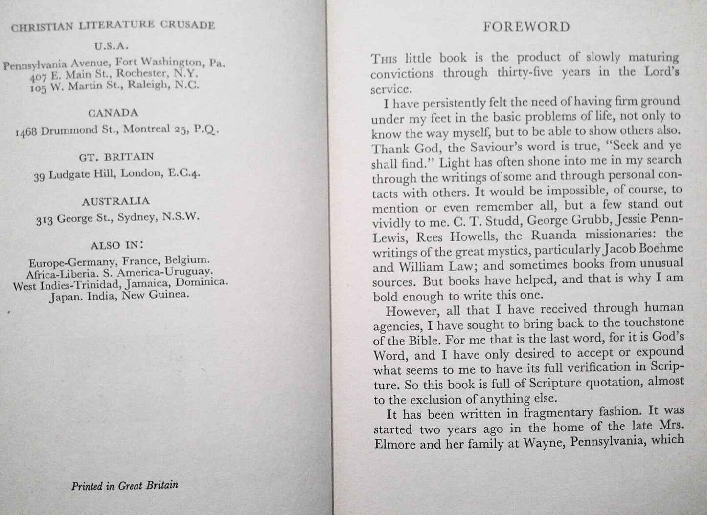 The Liberating Secret. By Norman P. Grubb. SIGNED Hardcover/dustjacet 1955