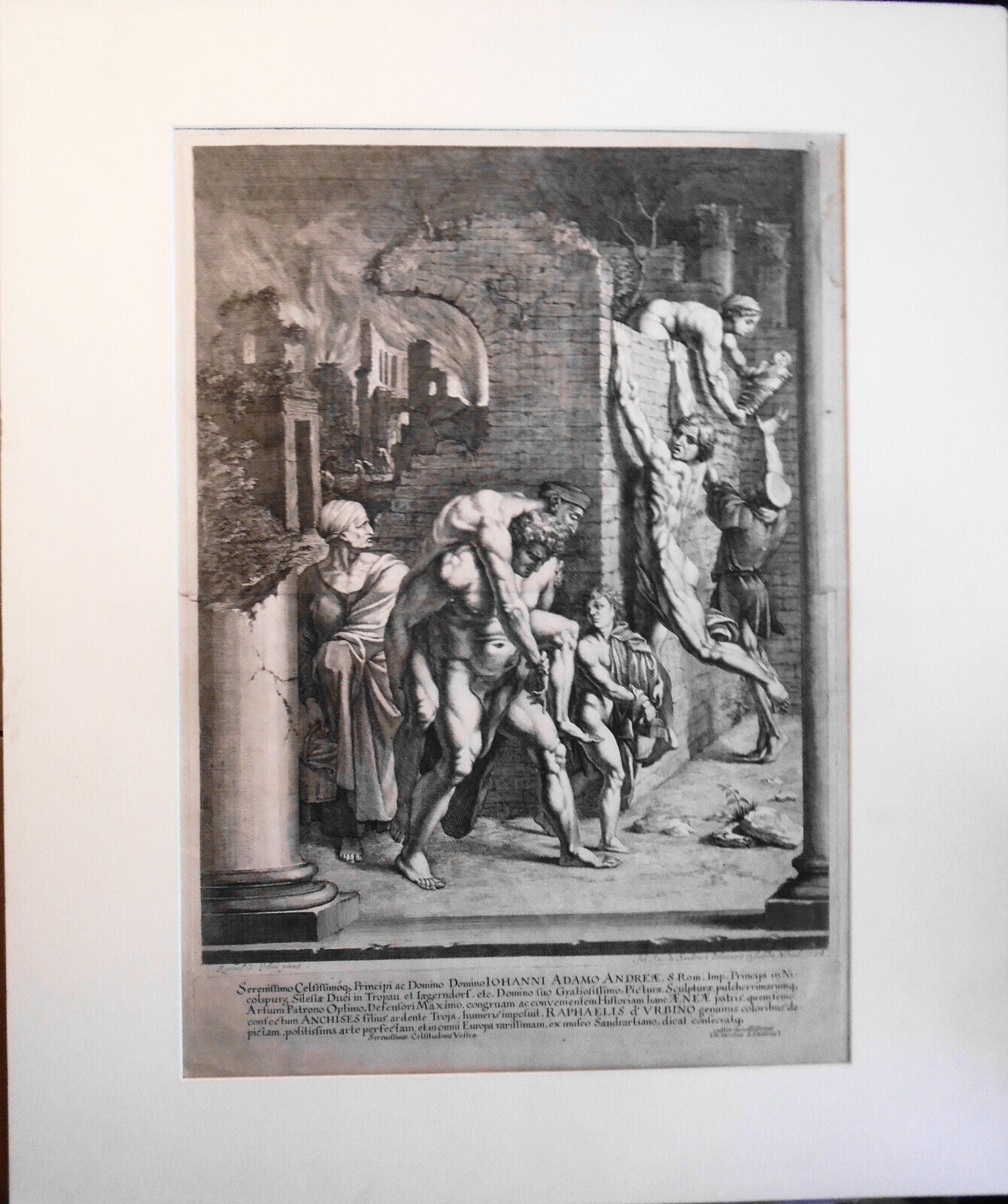 1682 “The Fire in the Borgo”, by Raphael - Johann Jacob von Sandrart’s etching