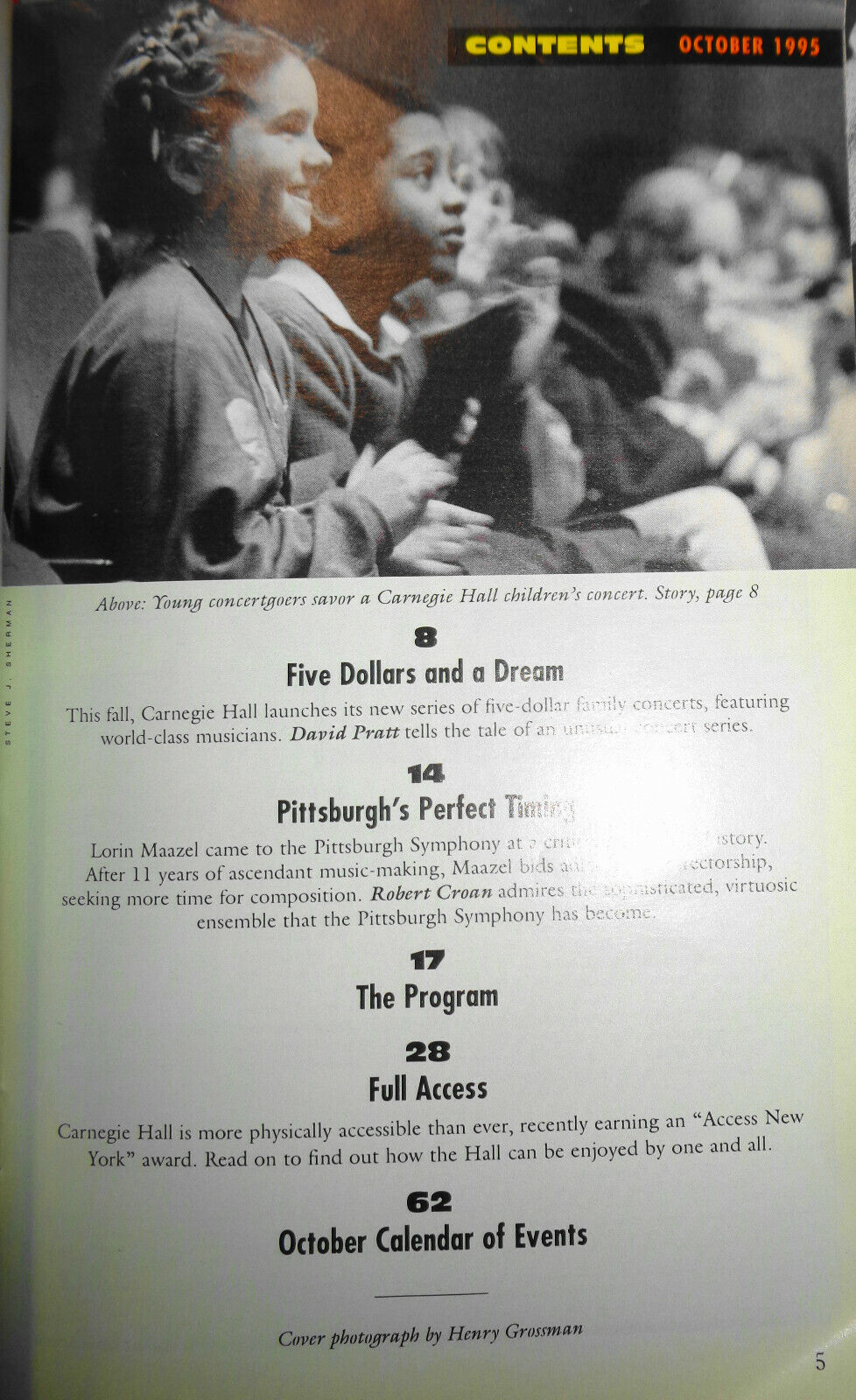 JOSE VAN DAM (BASS-BARITONE) MACIEJ PIKULSKI - Carnegie Hall Stagebill 1995