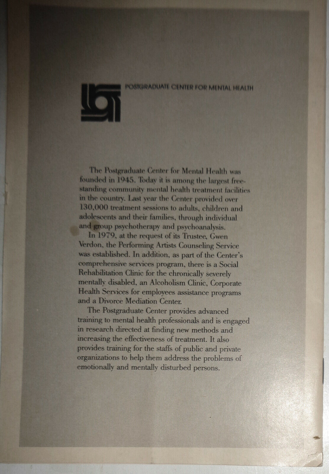 A GALA MUSICAL TRIBUTE TO GWEN VERDON AND CY COLEMAN - PLAYBILL, 1985