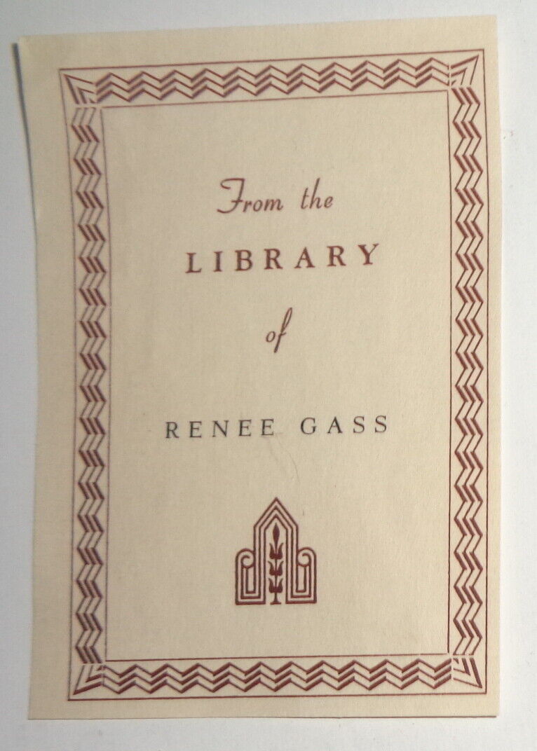 Renee Gass Ex Libris Bookplate