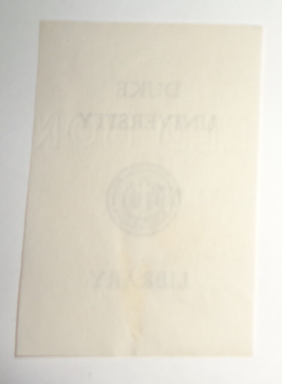 Duke University Library Ex Libris Bookplate