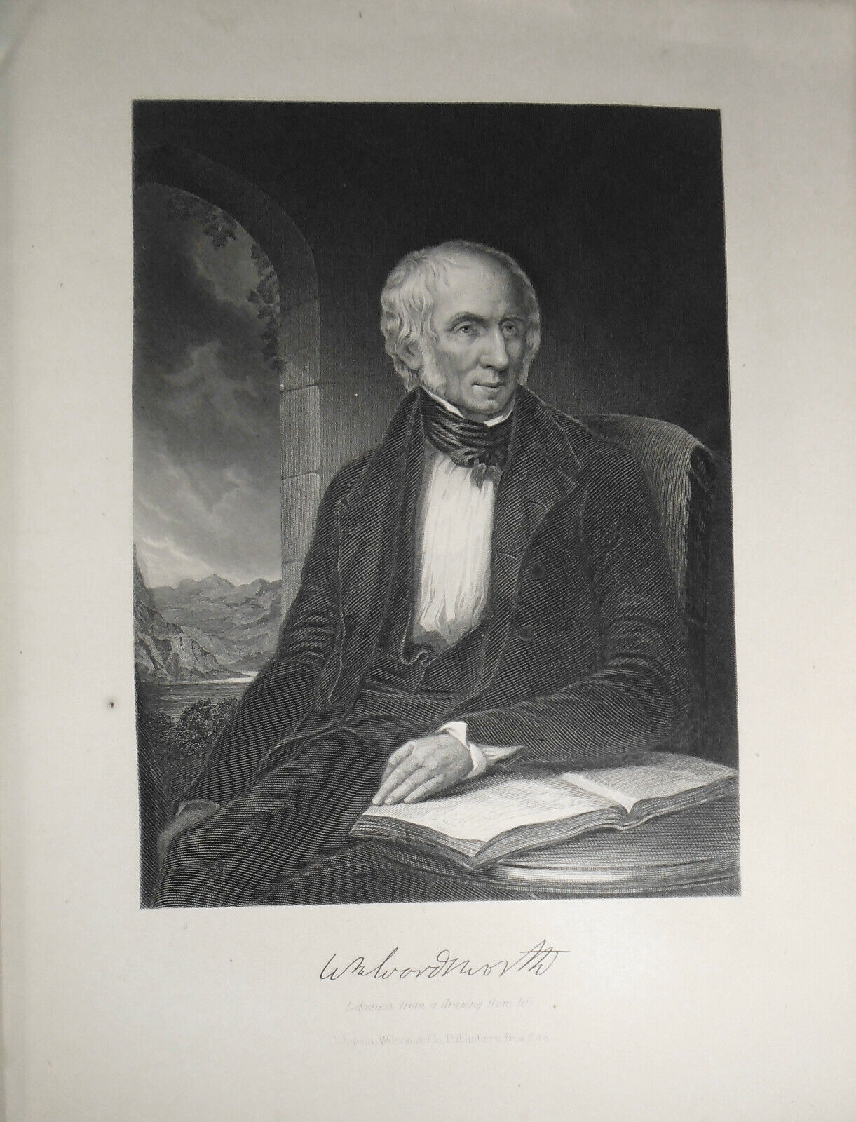 William Wordsworth - steel engraving - 1876 - Duyckinck Internationale Gallerie