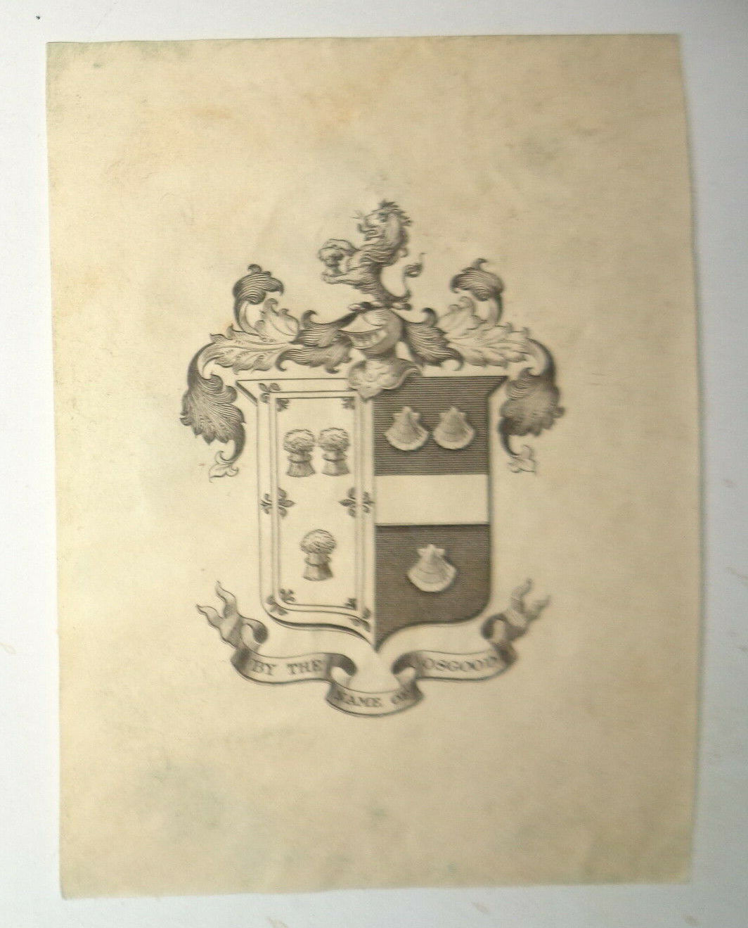 By The Name Of Osgood - armorial bookplate