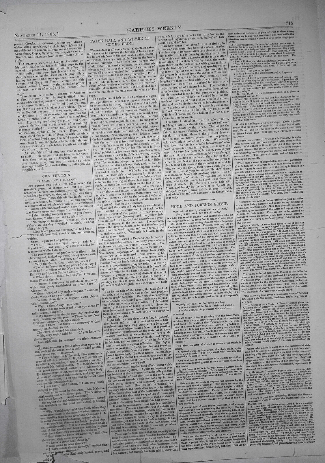 Execution of Champ Ferguson - Harper's Weekly, November 11, 1865 - Original