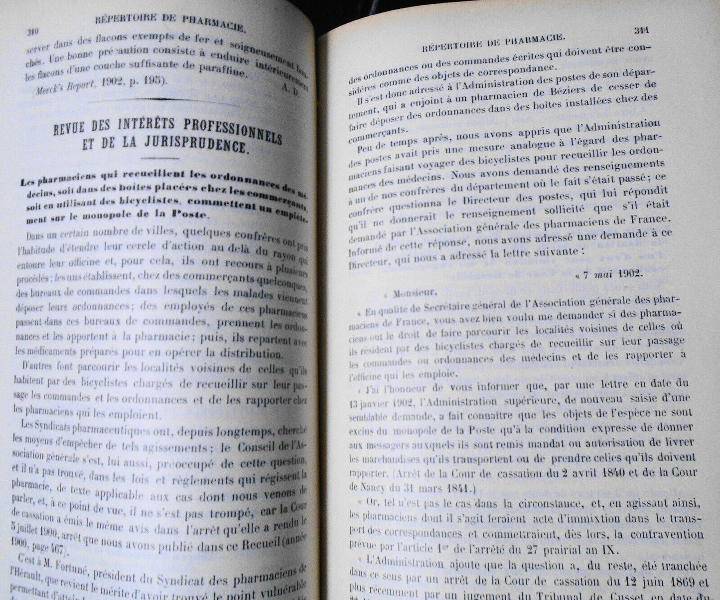 1902 Repertoire De Pharmacie - Archives Et Journal De Chimie Medicale Reunis