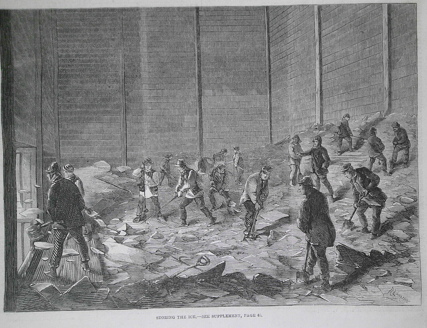 Mr. Charles' Ice-Stores, Lindsey House, Chelsea. Illustrated London News 1861