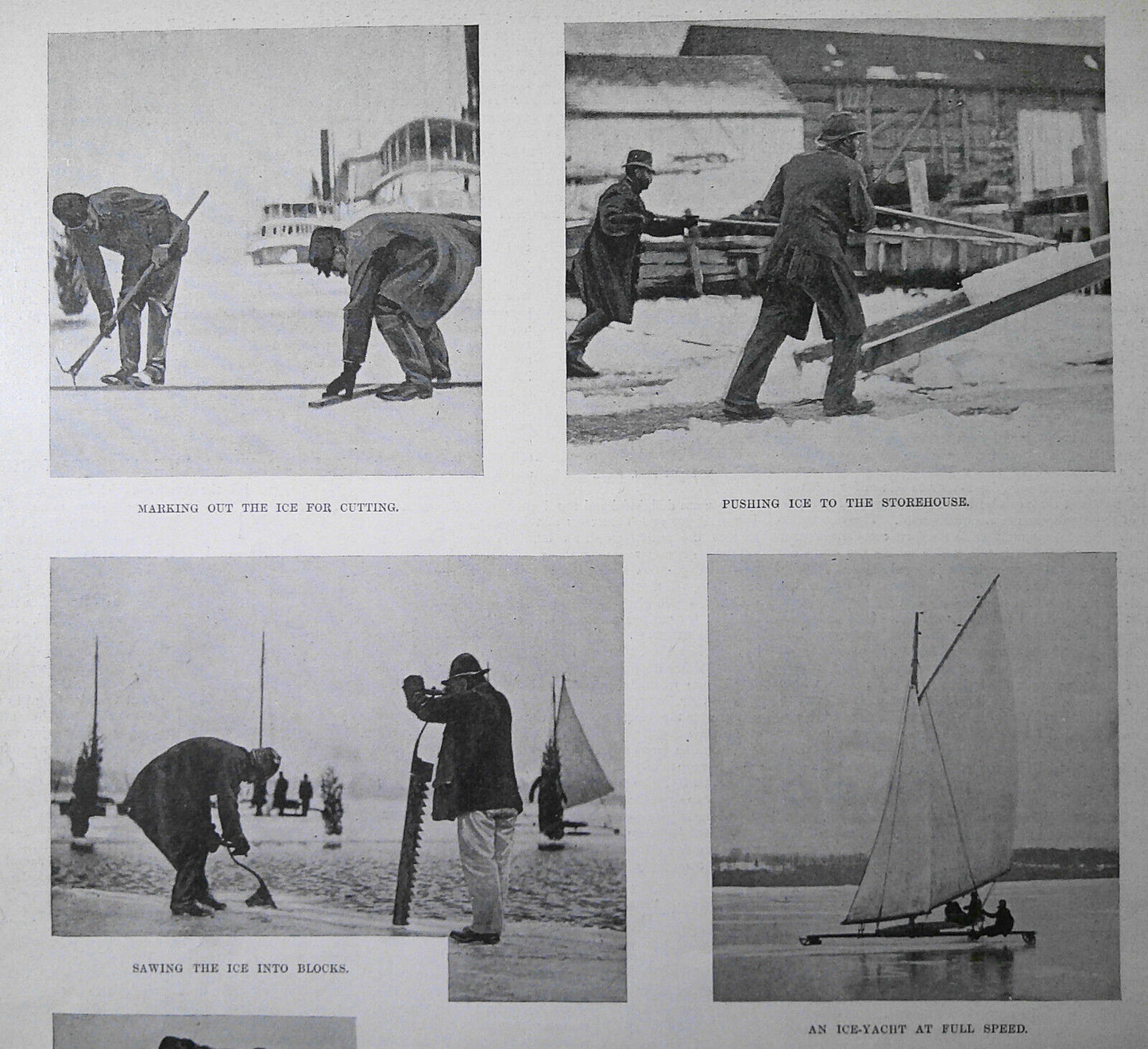 Scenes on the Shrewsbury River During the Cold Spell - Harper's Weekly, 1893.