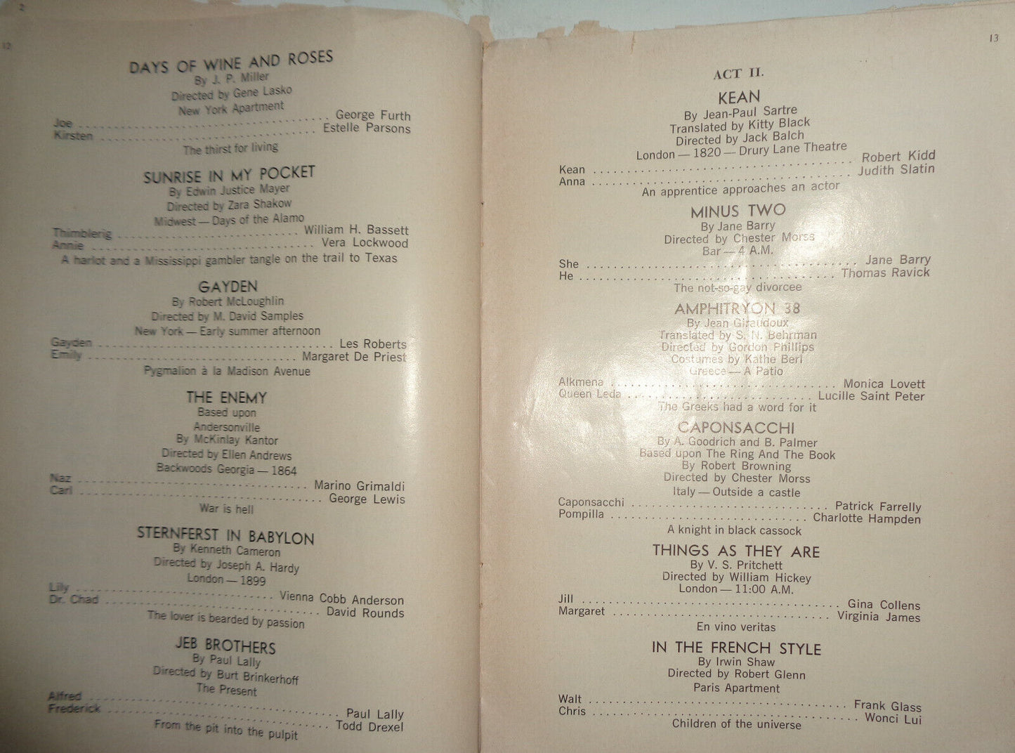 TALENT '60 - PLAYBILL - TUESDAY, MARCH 22-31 1960. Joan Rivers, Cal Tjader