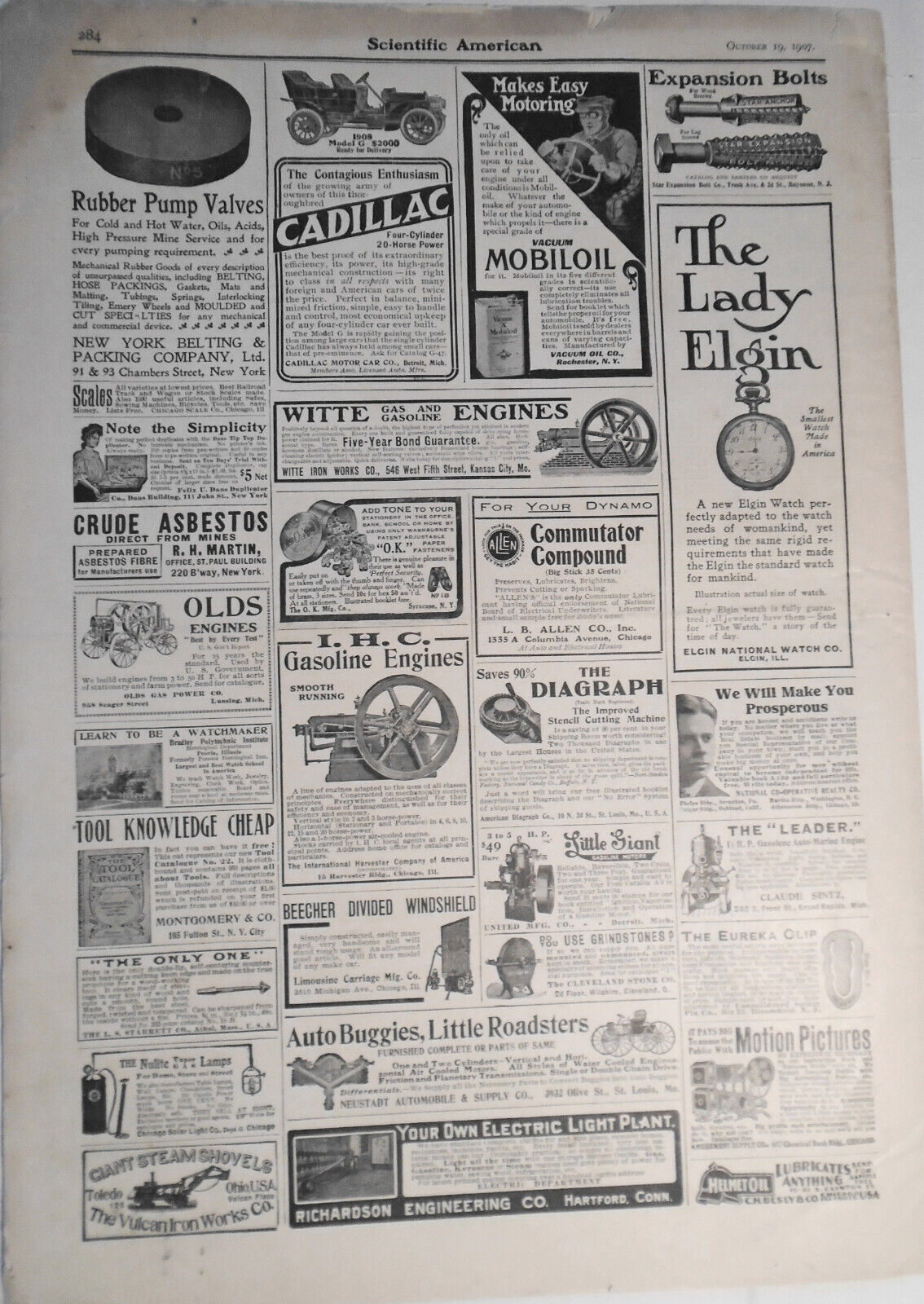 Scientific American - October 19, 1907 - Flying Experiments; Manufacturing, etc