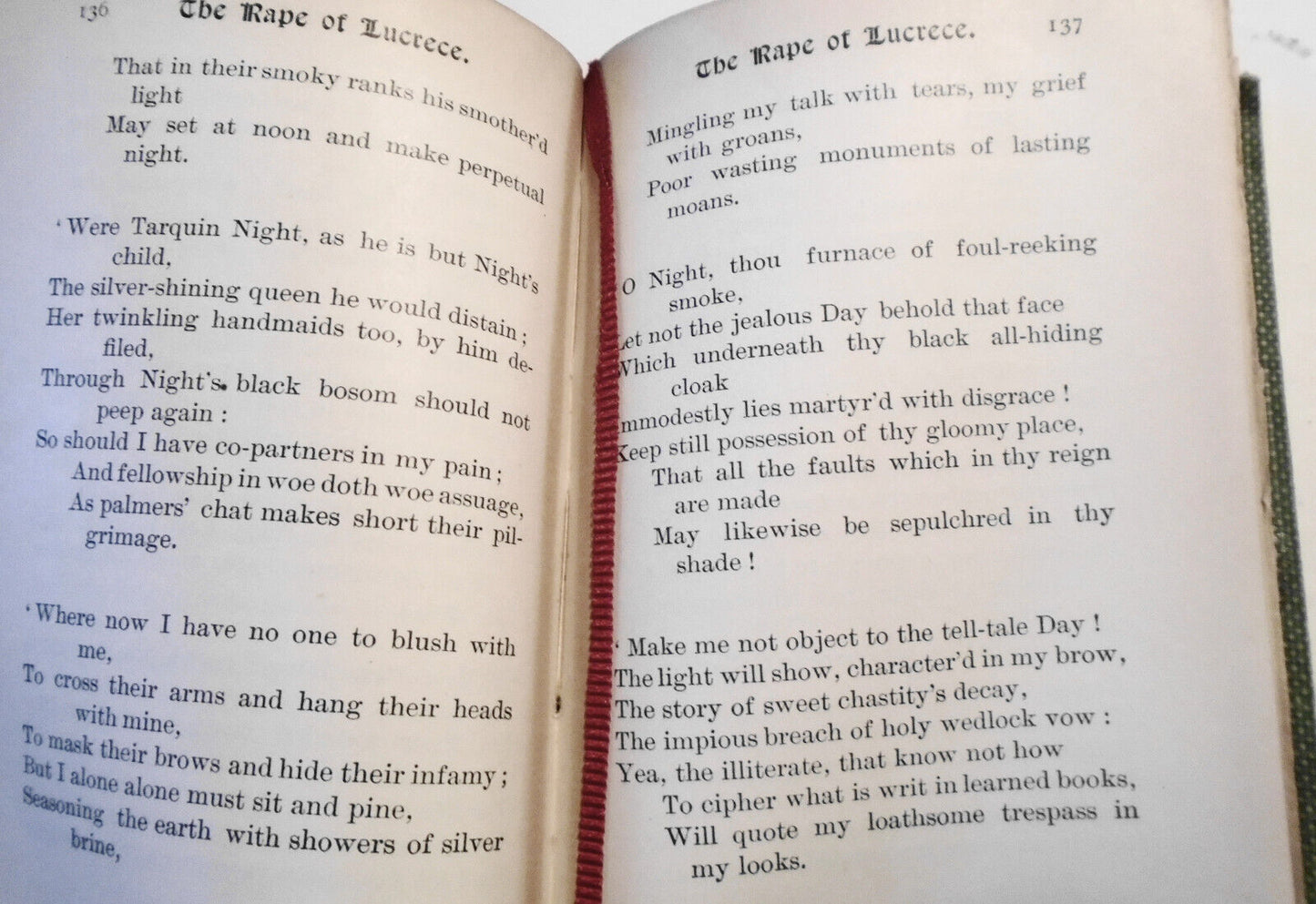 POEMS, by William Shakespeare. 1893 Ariel edition, Putnam's