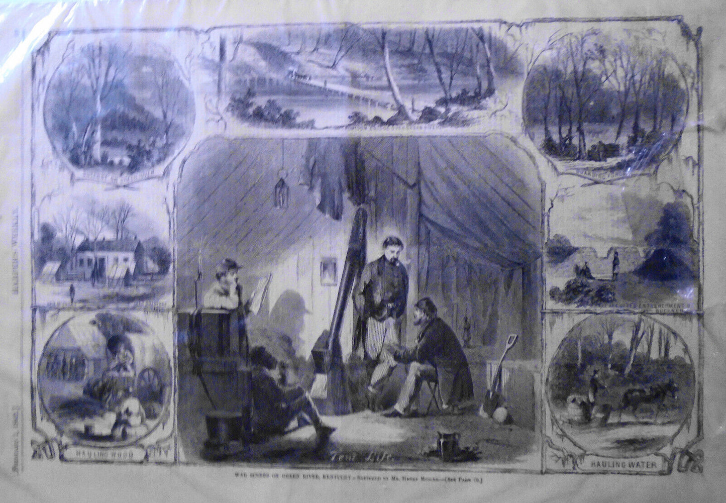 War Scenes on Green River, Kentucky - Harper's Weekly, February 1, 1862