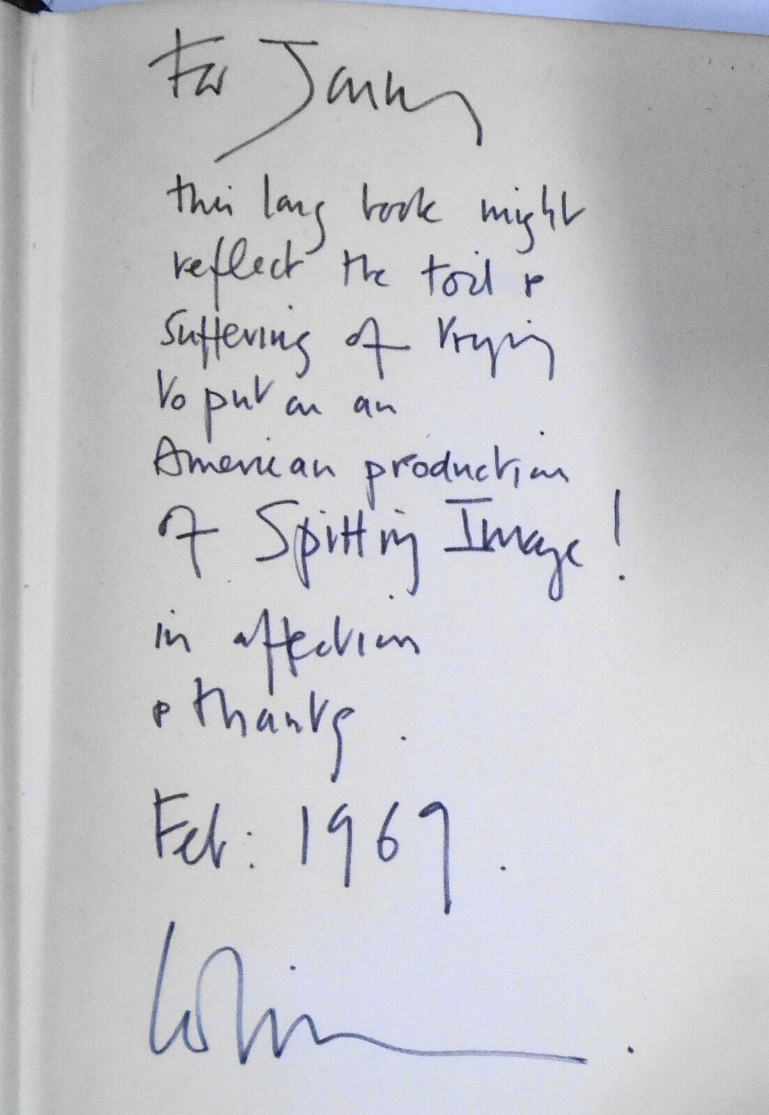 The Tyranny Of Love, by Colin Spencer - SIGNED First Edition, 1967.