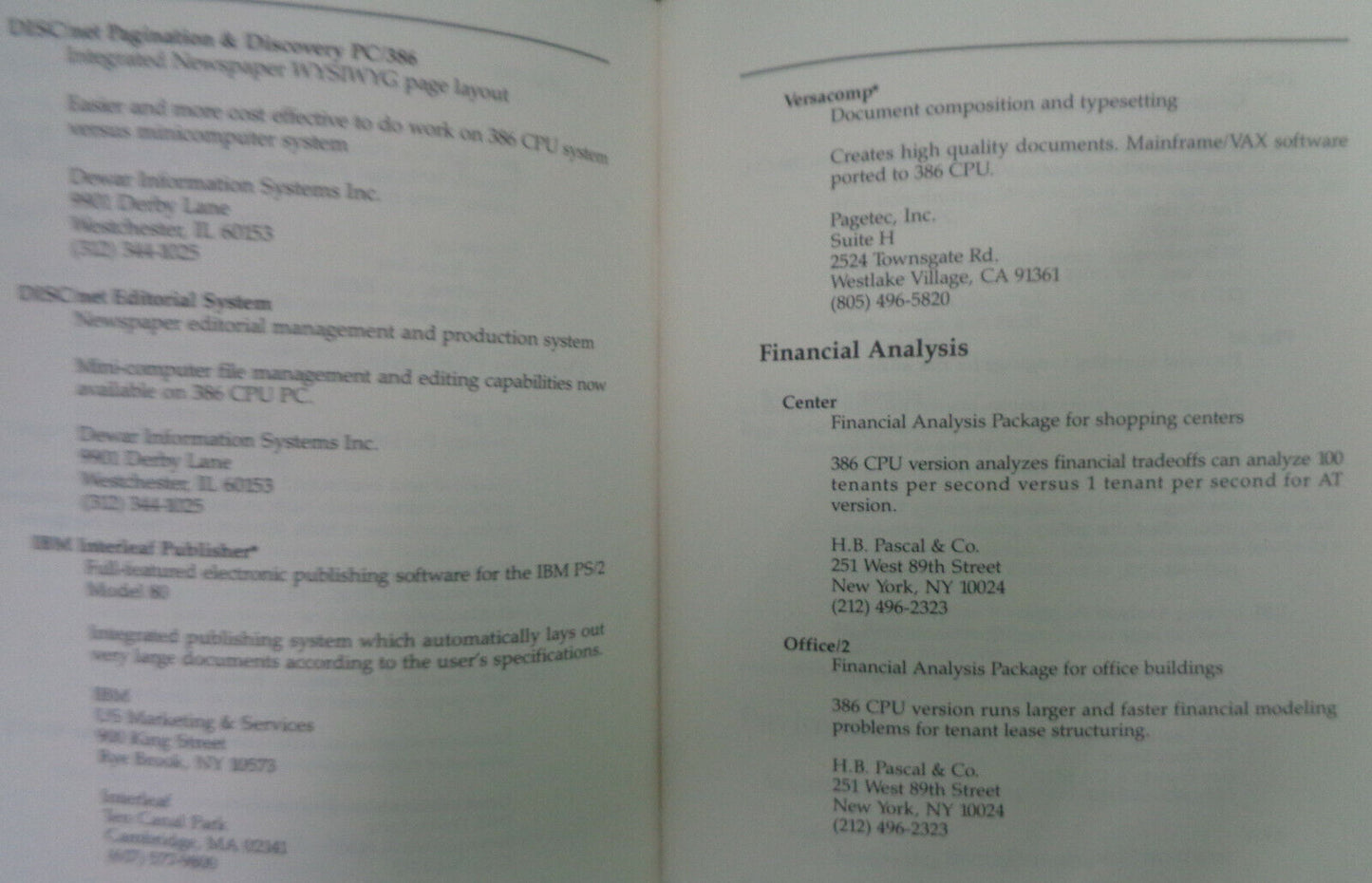 32-bit Software for the Intel386 Achitecture : MS-DOS Directory (circa 1989)