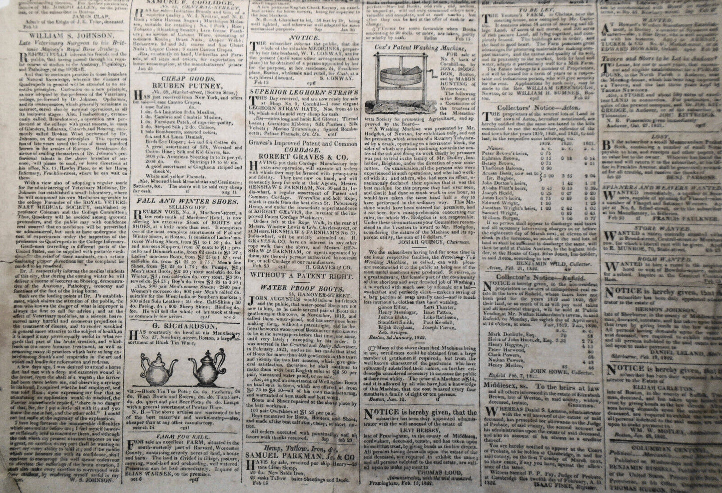 Columbian Centinel, March 2, 1822