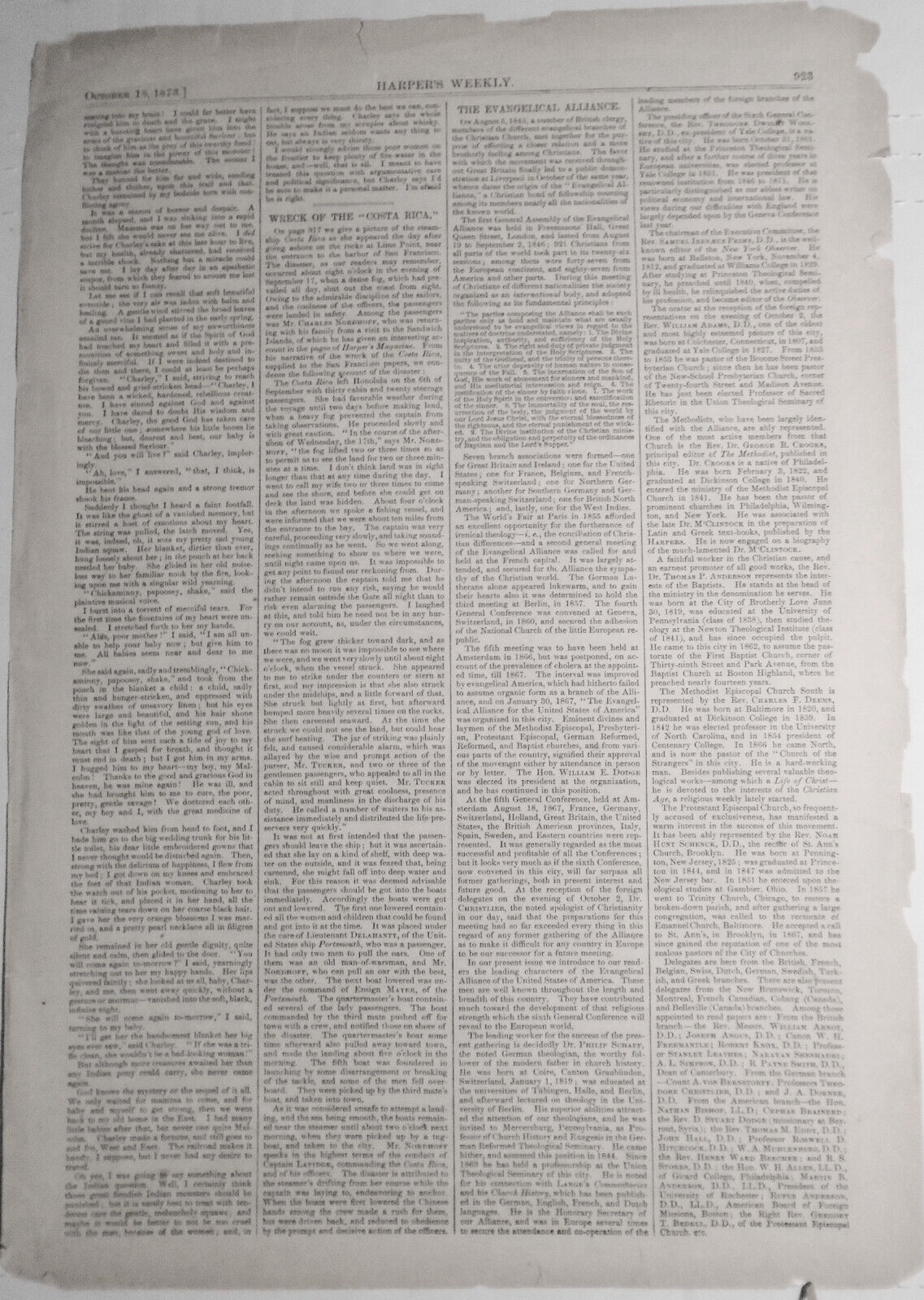 Sunday On The Canal. Drawn By Paul Frenzeny - Harper's Weekly 1873
