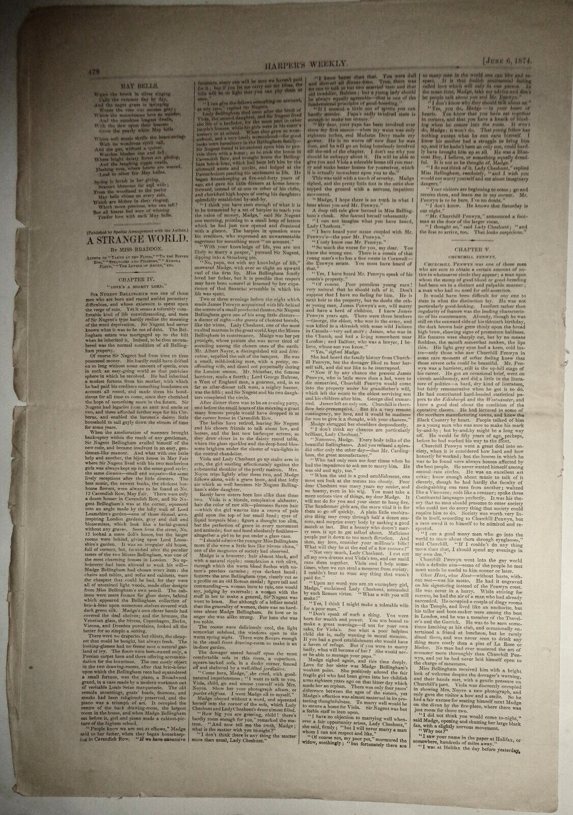 THE MILL RIVER CALAMITY - Bird's-eye view -- Harper's Weekly, June 6, 1874