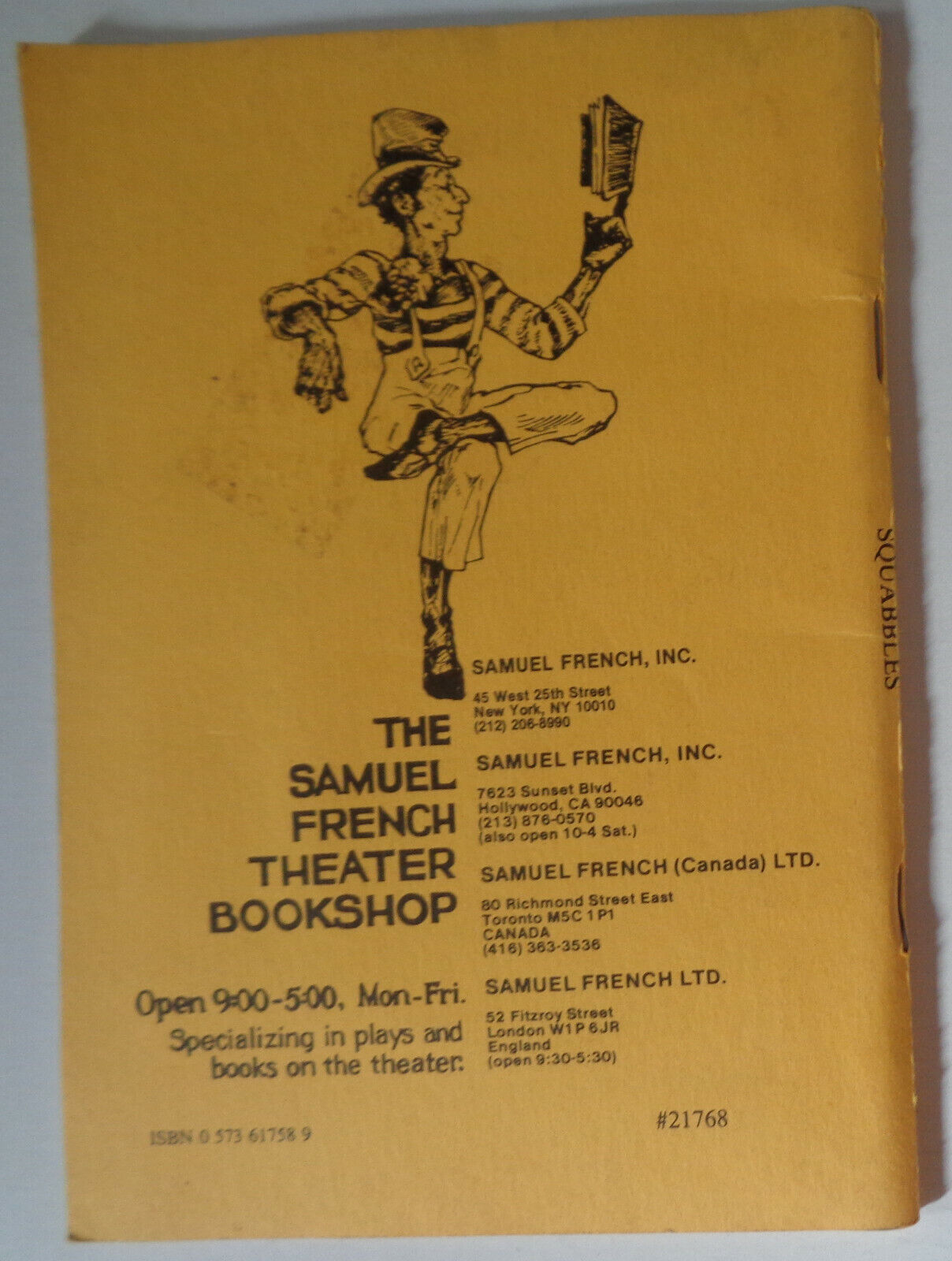 Squabbles : a comedy in two acts, by Marshall Karp. 1983