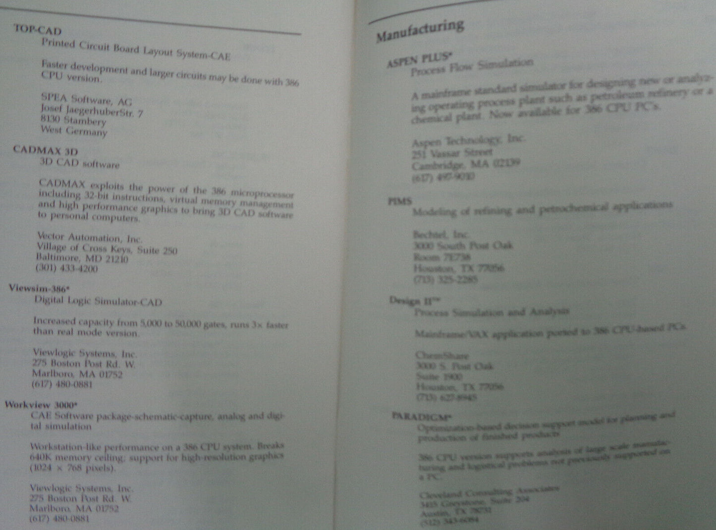 32-bit Software for the Intel386 Achitecture : MS-DOS Directory (circa 1989)