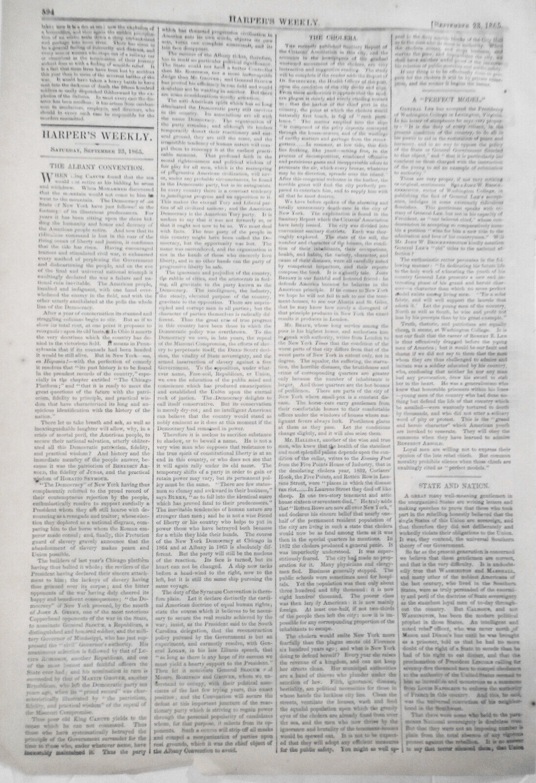 Champ Ferguson and his Guard - Harper's Weekly, September 23, 1865 - Original