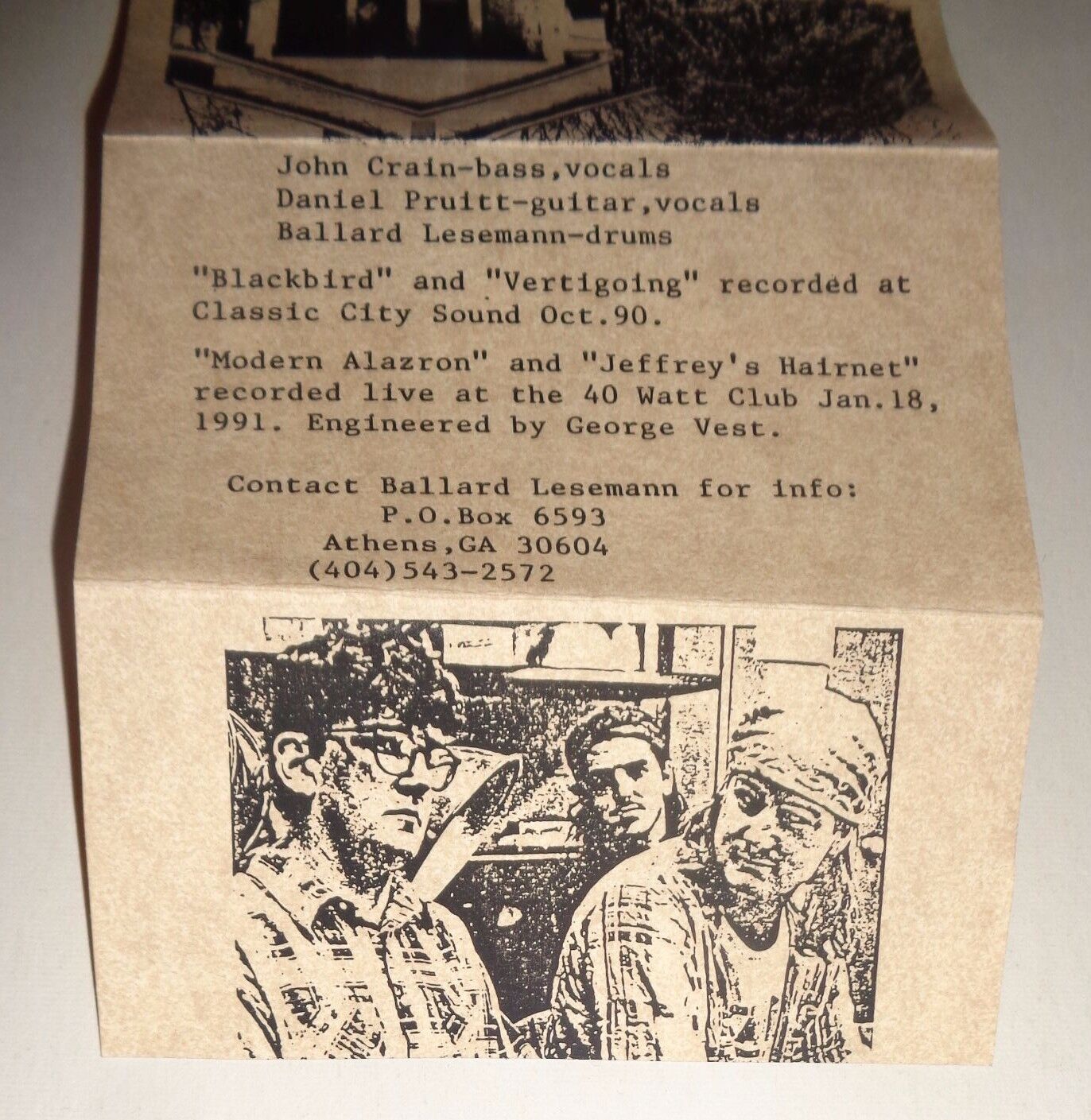 ROOSEVELT - Rare Demo Cassette - 1991 - Ballard Lesemann - Hard rock - 4 tracks
