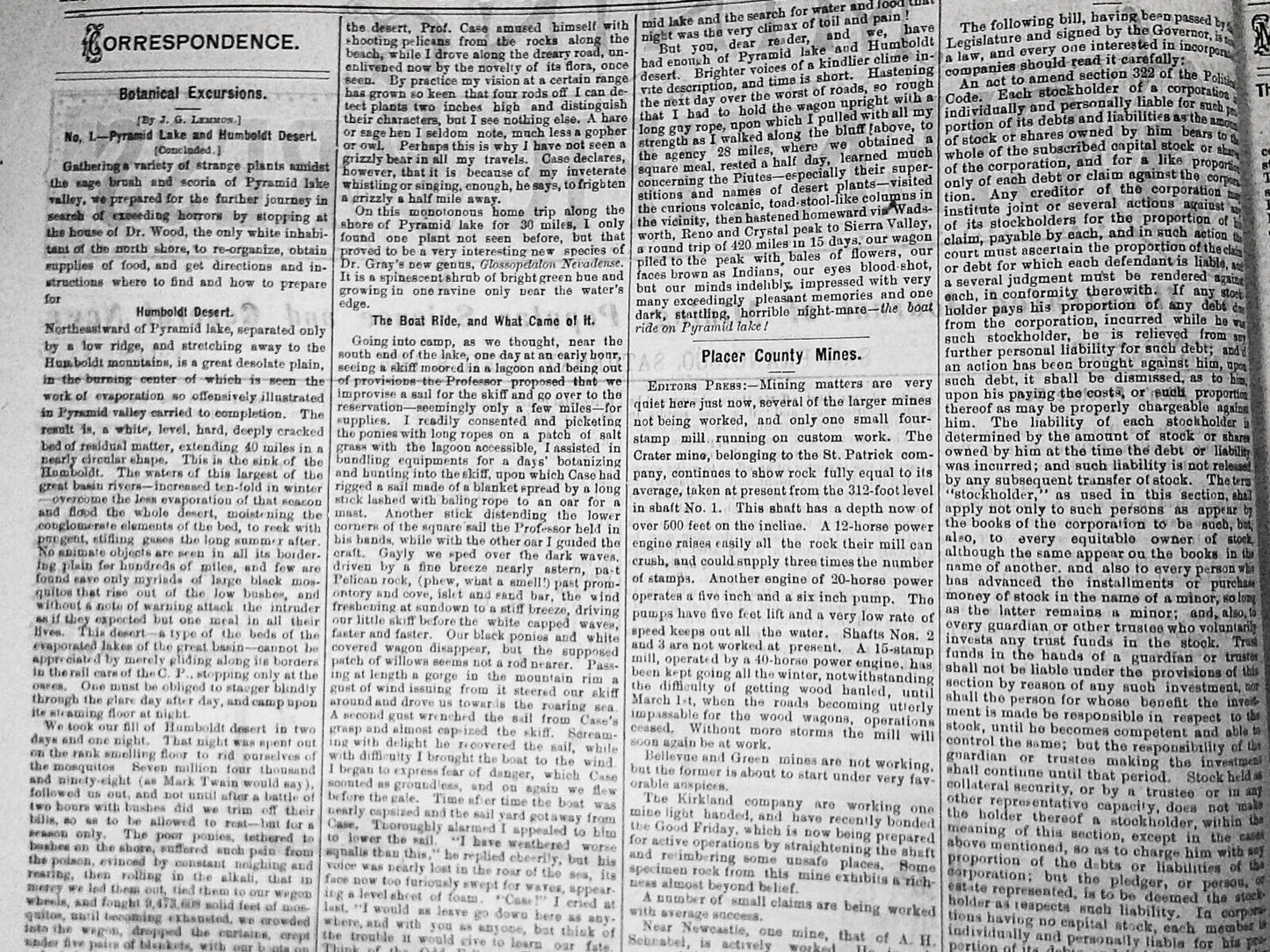 Mining and Scientific Press, April 8, 1876. Allen's Fracture Bed; etc