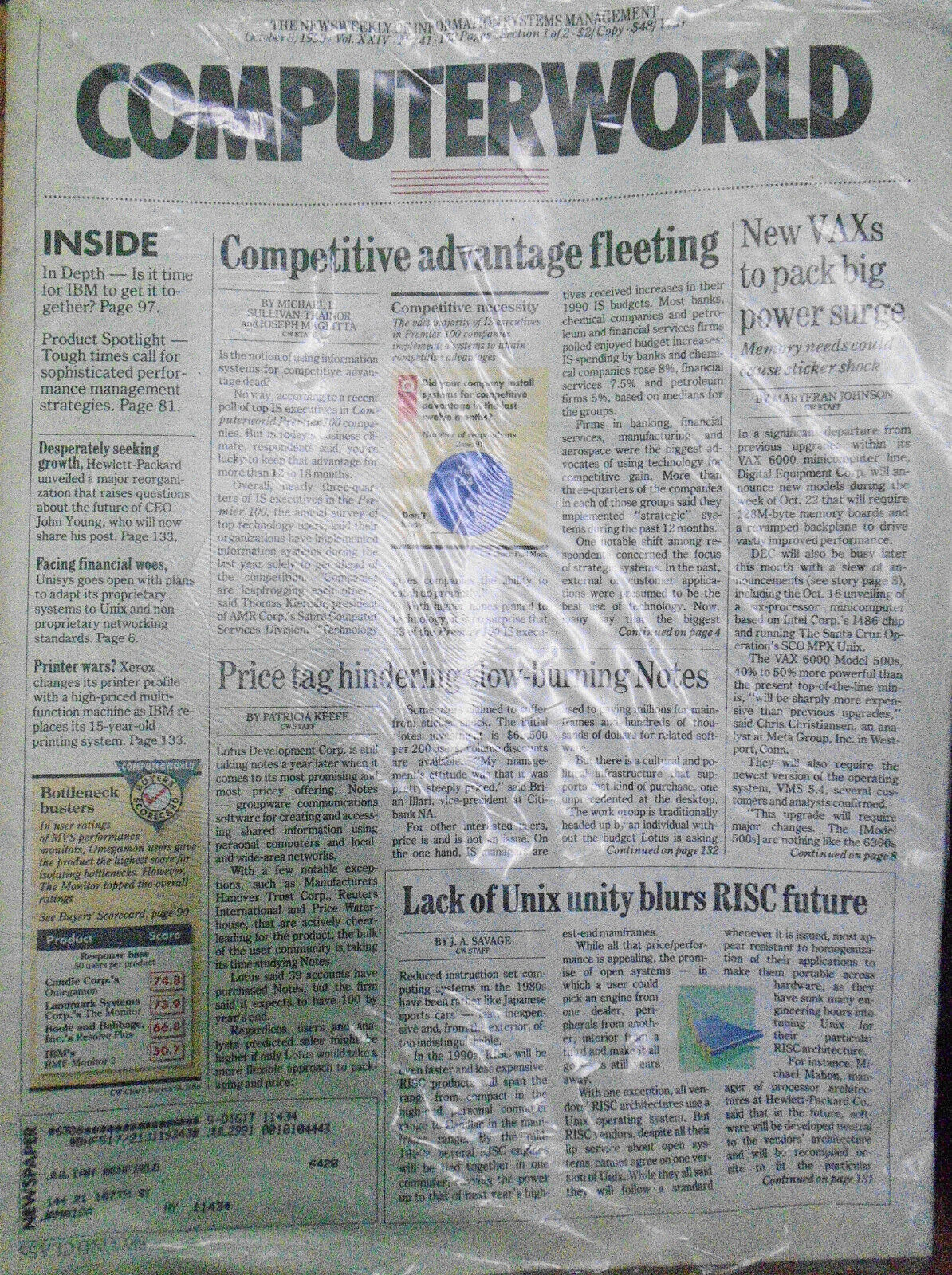 Computerworld, October 8, 1990 - Brand new, still shrinkwrapped