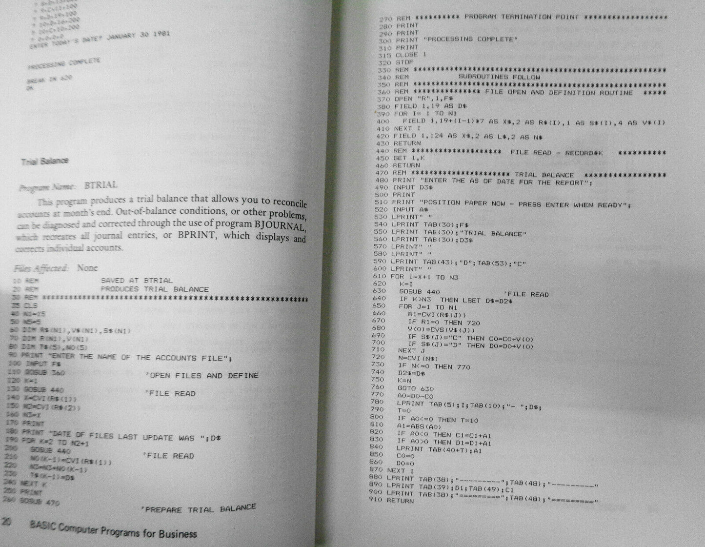 Lot of 3 vintage Radio Shack TRS-80 Business Applications Programming books