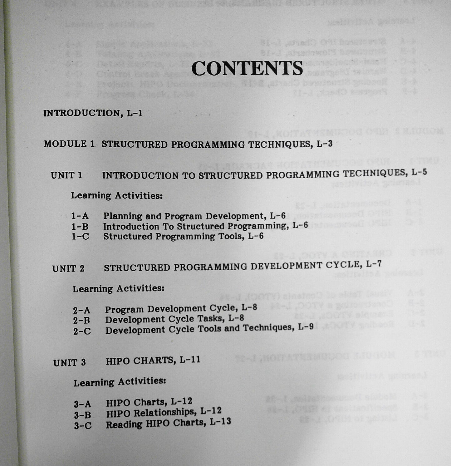 Structured COBOL - Structured Documentation - Student Manual, by CDI. 1990.