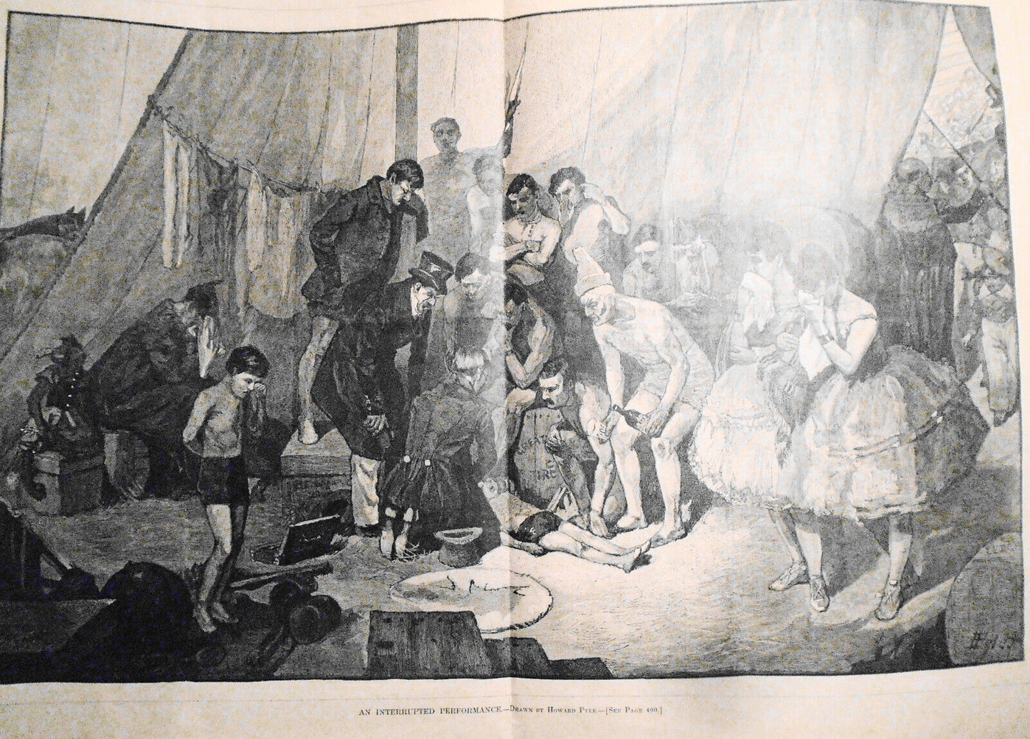 HARPER'S WEEKLY, July 31, 1880 - Democratic Trojan Horse / Circus accident, etc