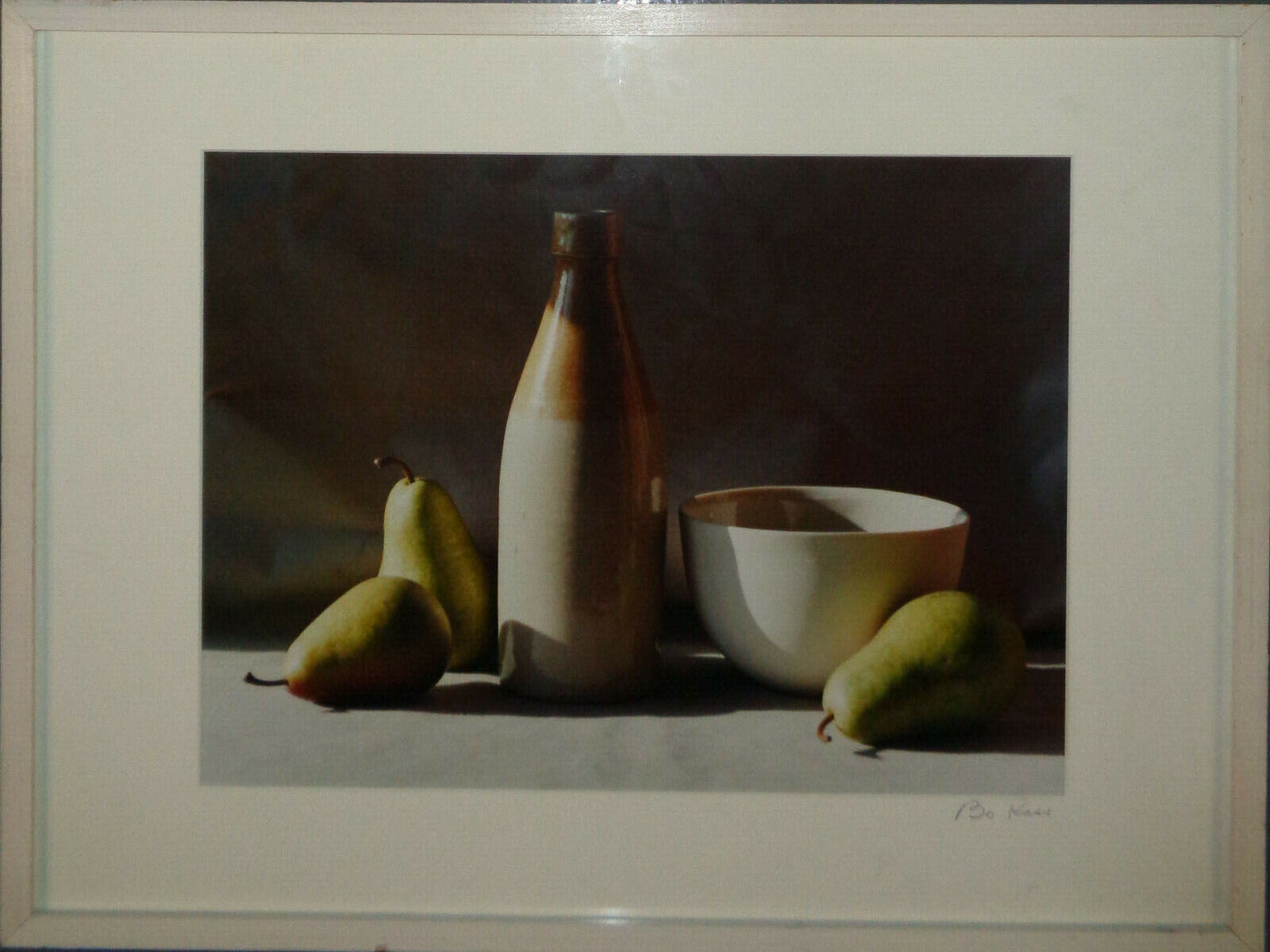 Bo Kass : Pears with Pitcher & Bowl - Signed original C-Print framed
