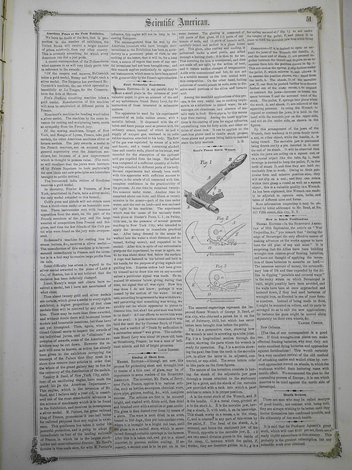 Scientific American, October 27, 1855. Original complete issue.