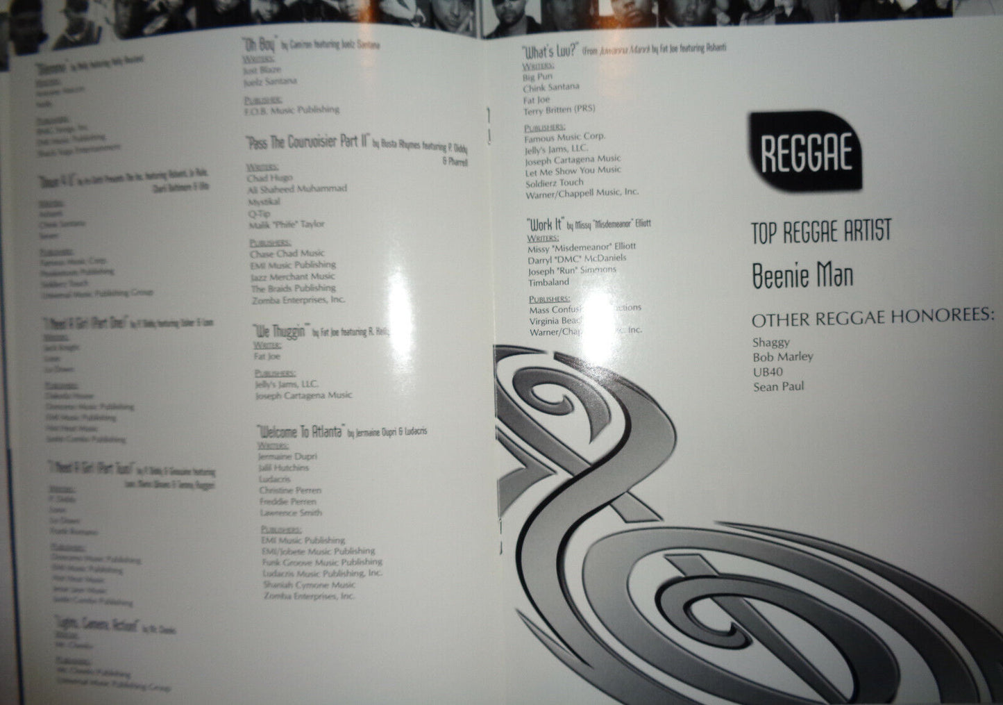 ASCAP'S 16th Annual Rhythm Soul Music Awards 2003 -Souvenir Program & Invitation