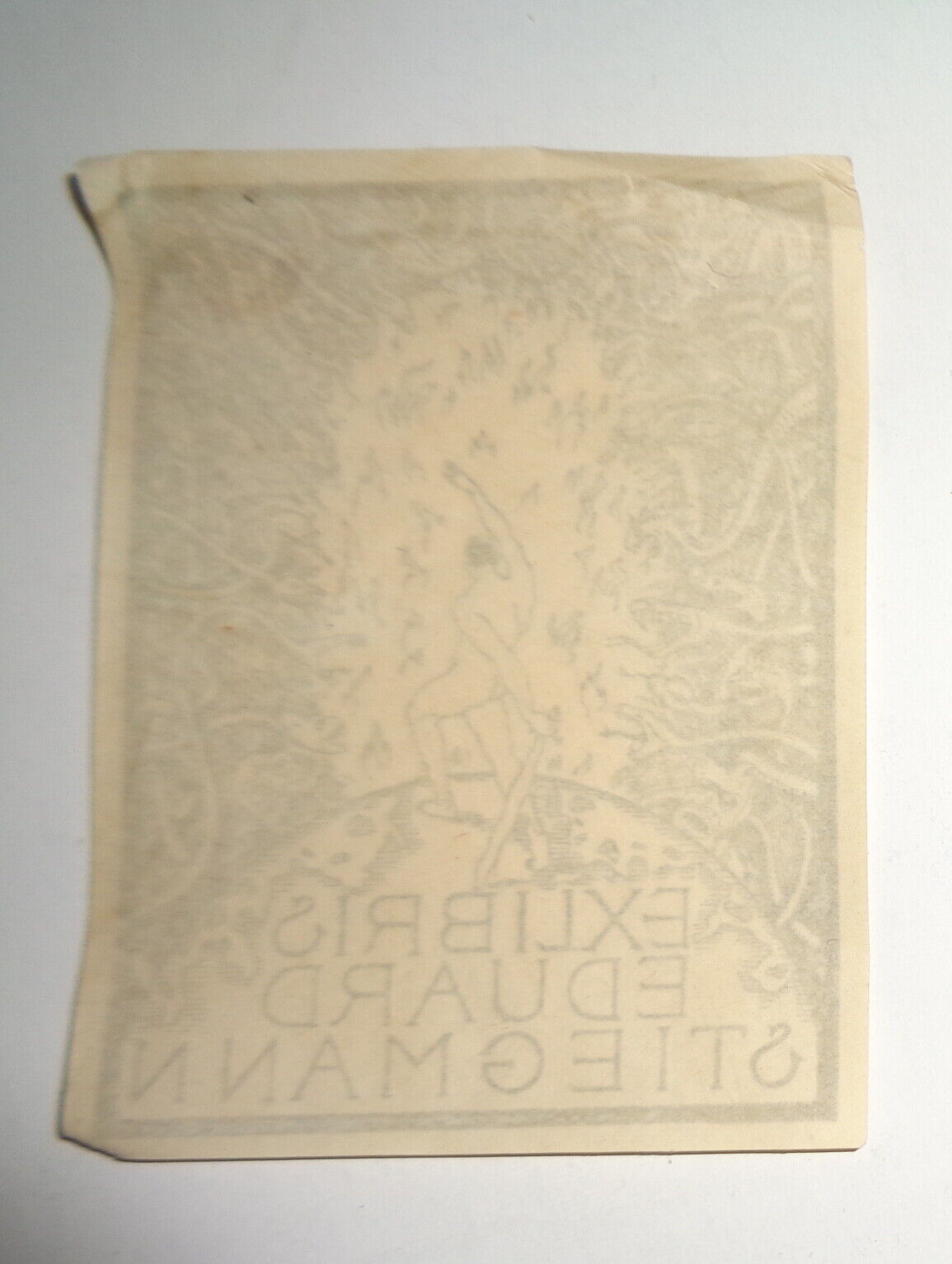 Eduard Stiegmann - Ex Libris Bookplate