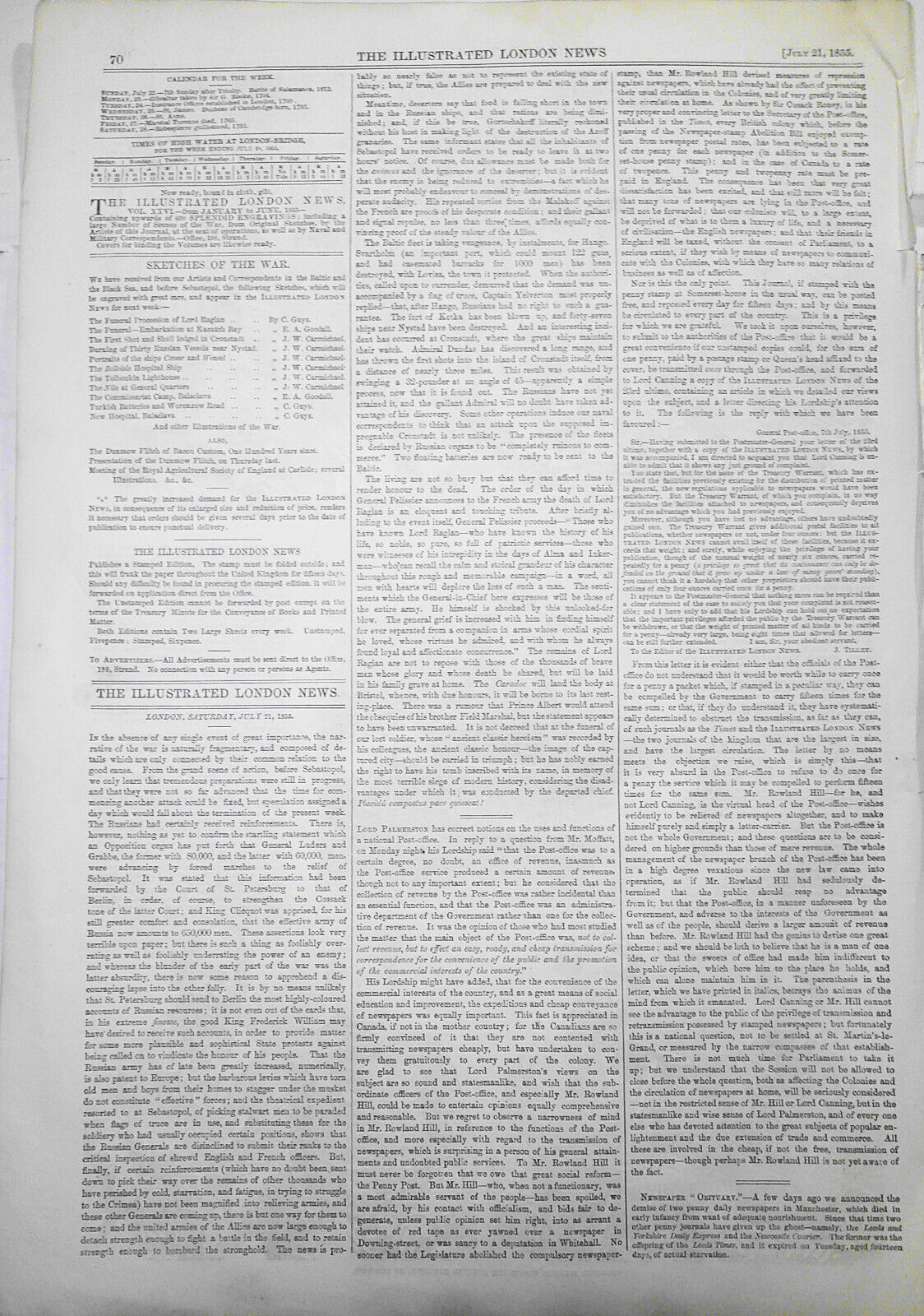 1855 Her Majesty's Inspection of Wounded Troops at Chatham - Story & 3 prints