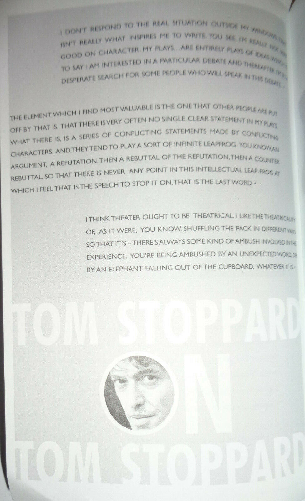 ROSENCRANTZ & GUILDENSTERN ARE DEAD - PROGRAM 2001 - Long Wharf Theatre