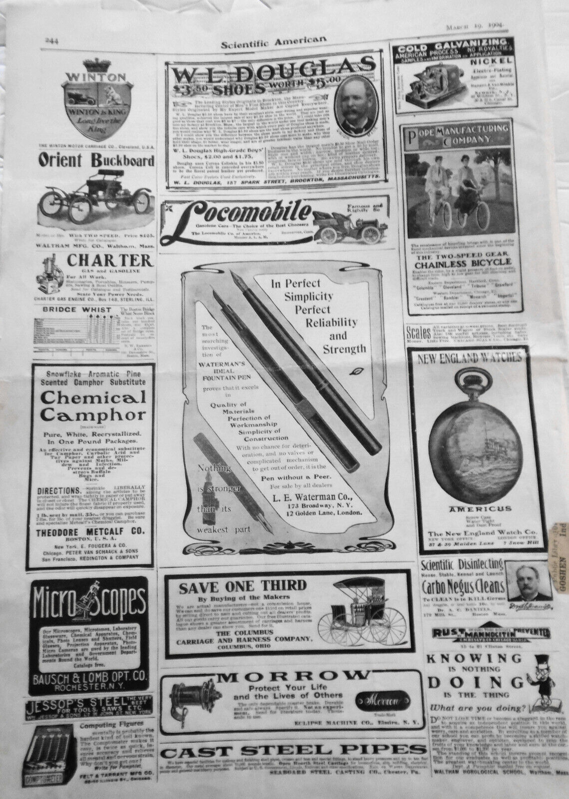 Scientific American March 19, 1904 -Eiffel wind experiments; Electricity at home