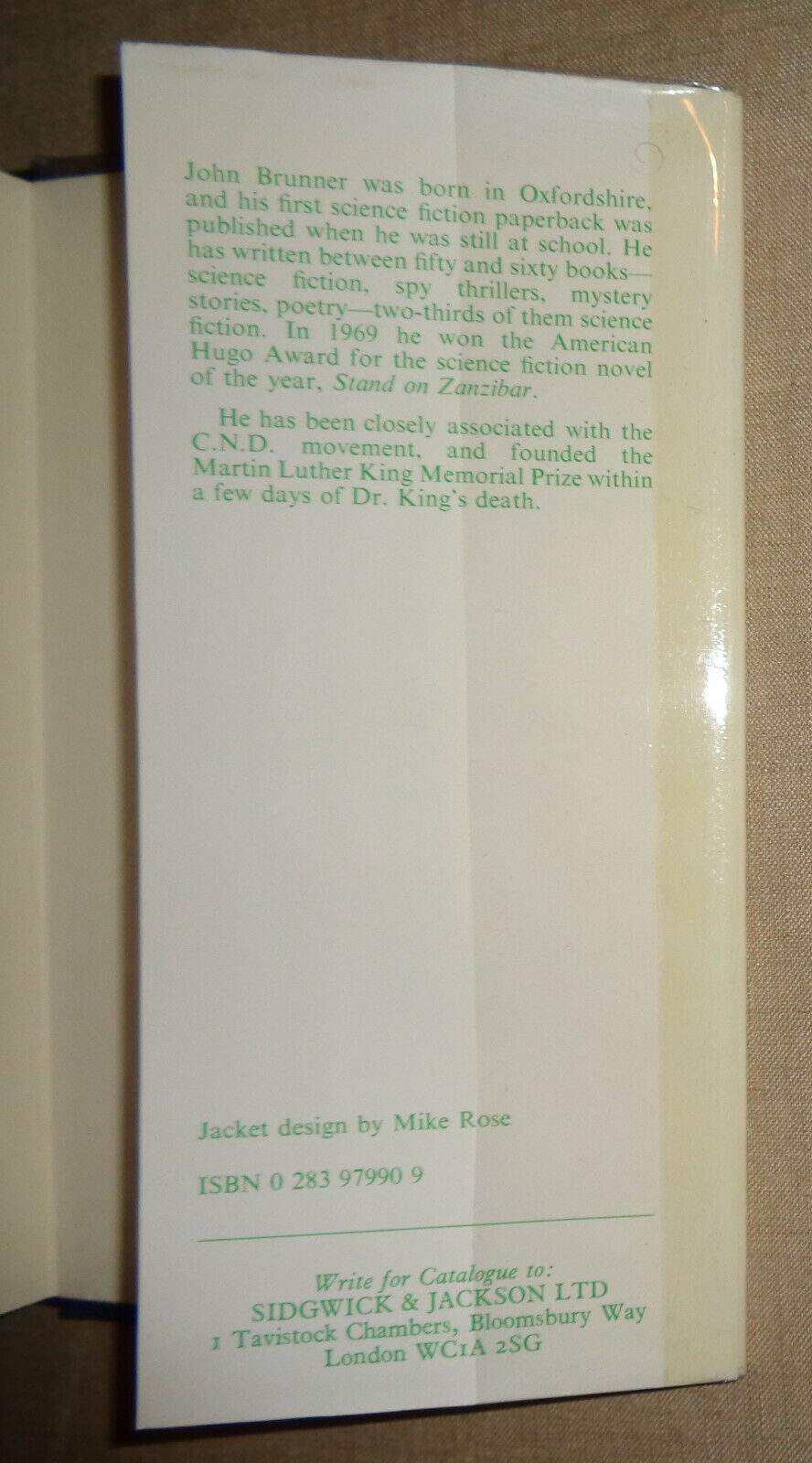 John Brunner, Bedlam Planet - Author's copy with his bookplate; 1st Edition 1973