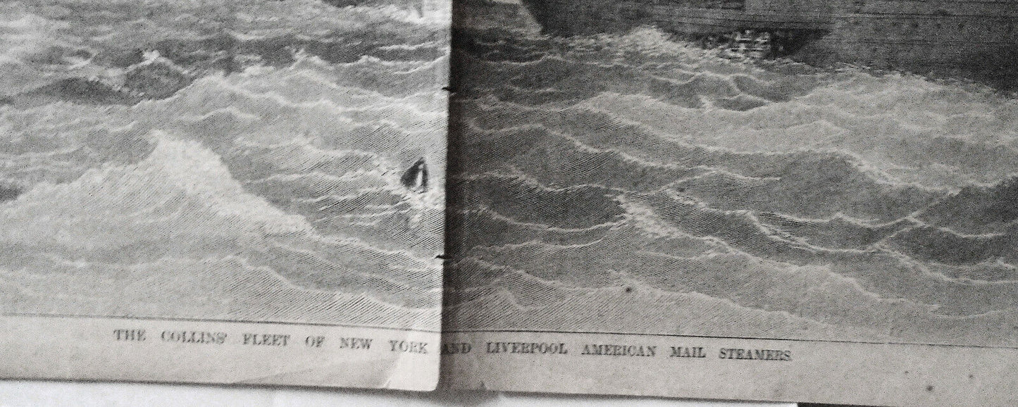 Collins Fleet of New York & Liverpool, American Mail Steamers - Gleason's 1854