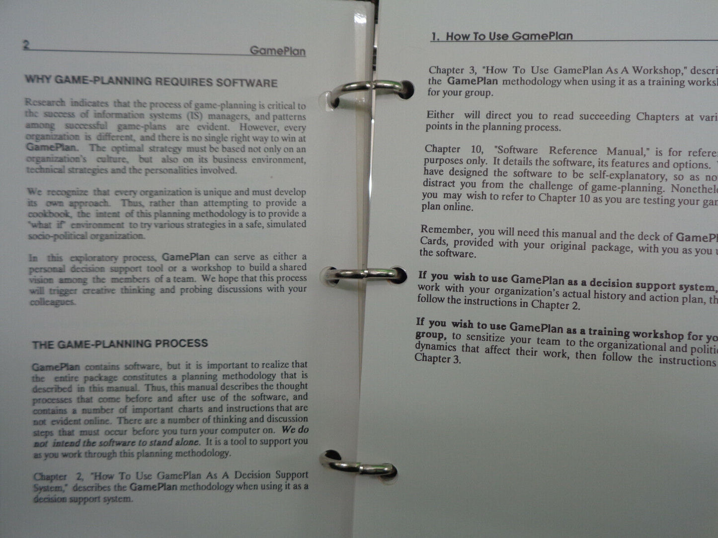 GamePlan by N Dean Meyer Assocs 1988 - IBM - Management of new information tools