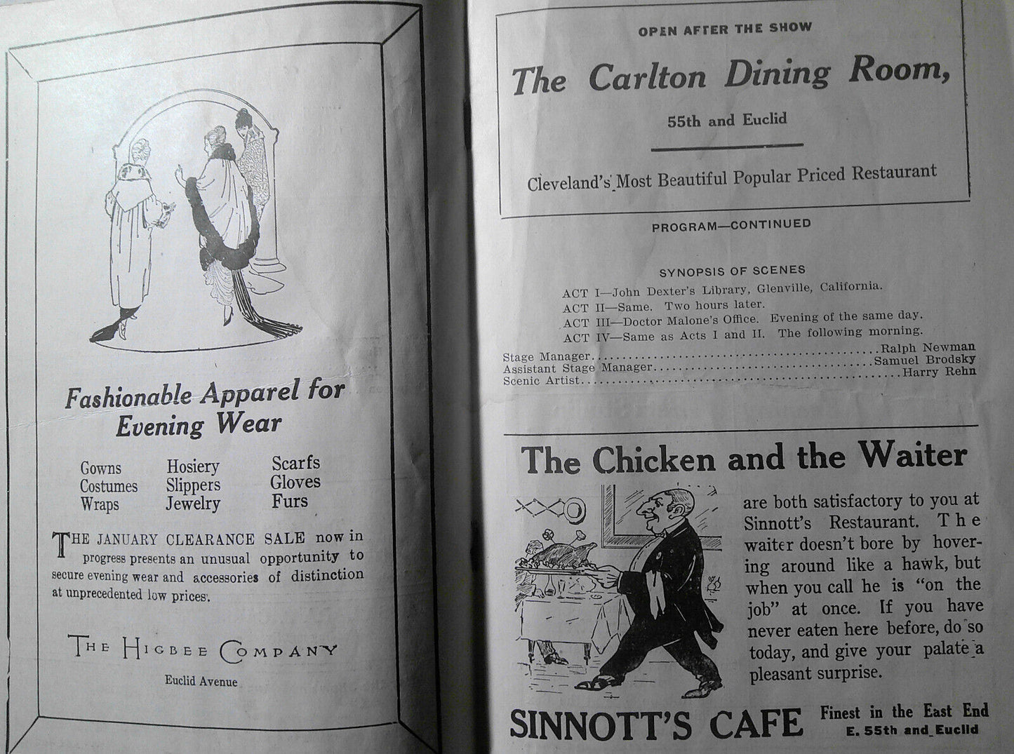 1915 "Big Jim Garrity" souvenir program, Metropolitan Theatre, Cleveland, OH