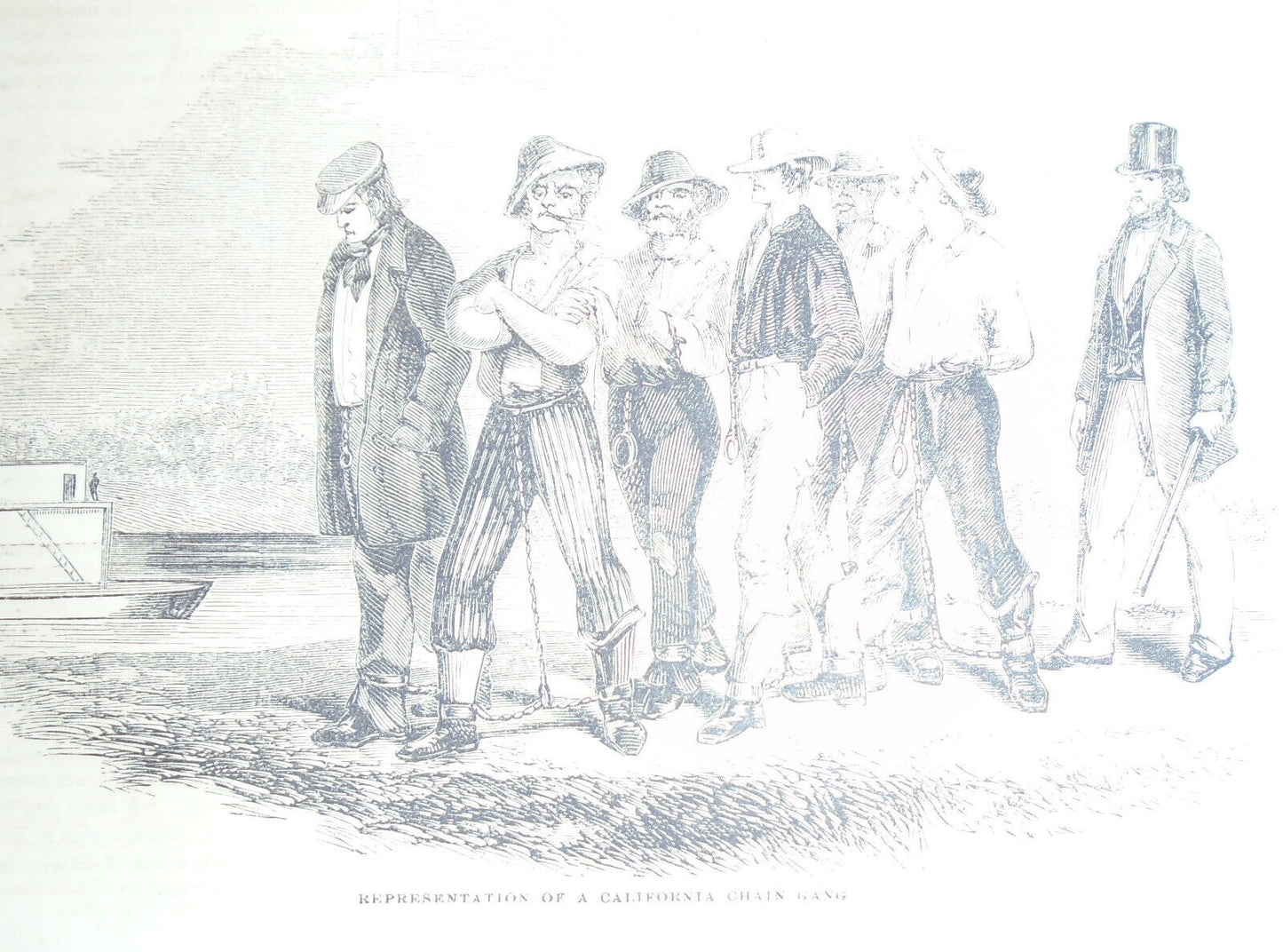 California Miners - March 1852 - Gleason's Pictorial Original, Story & 4 Prints