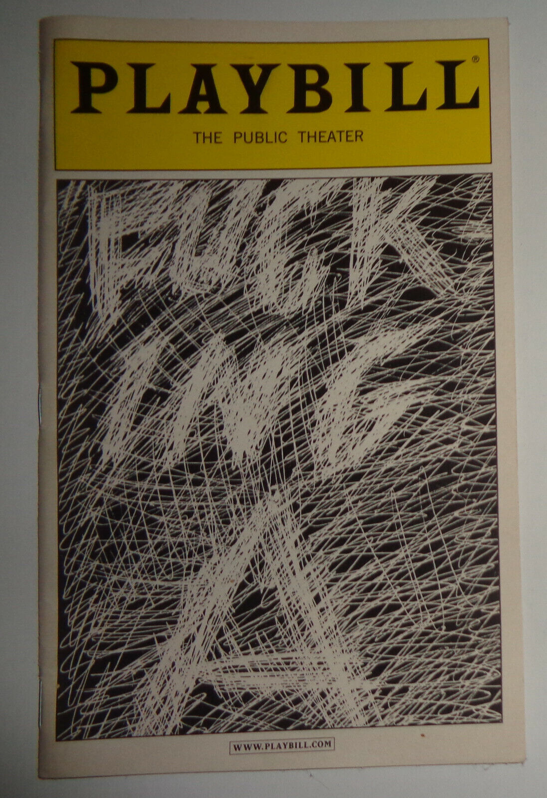 F*CKING A - PLAYBILL - MARCH 2001 - PUBLIC THEATER, NYC - With ticket stub