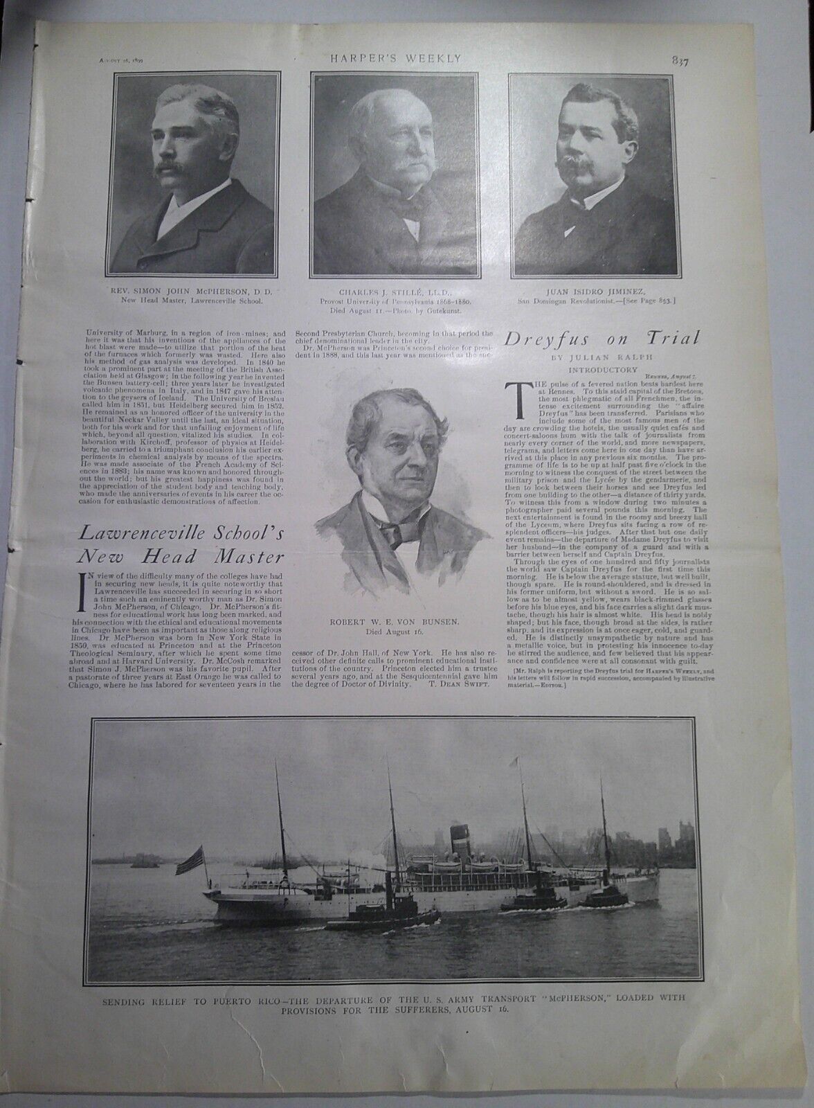 Yacht Racing in England - Regatta Week at Cowes - Harper's Weekly August 16 1899