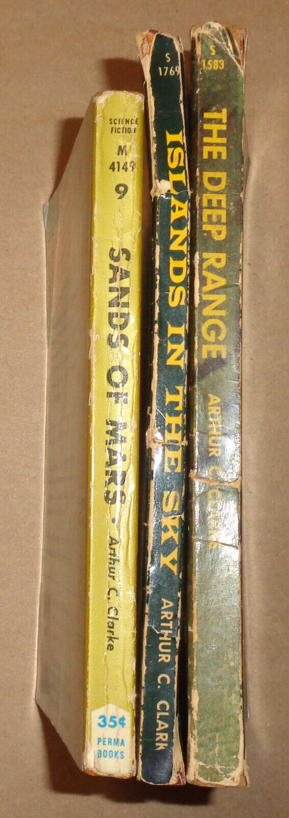 Arthur C. Clarke - 3 Vintage paperbacks - all first printings 1958, 1959, 1960.